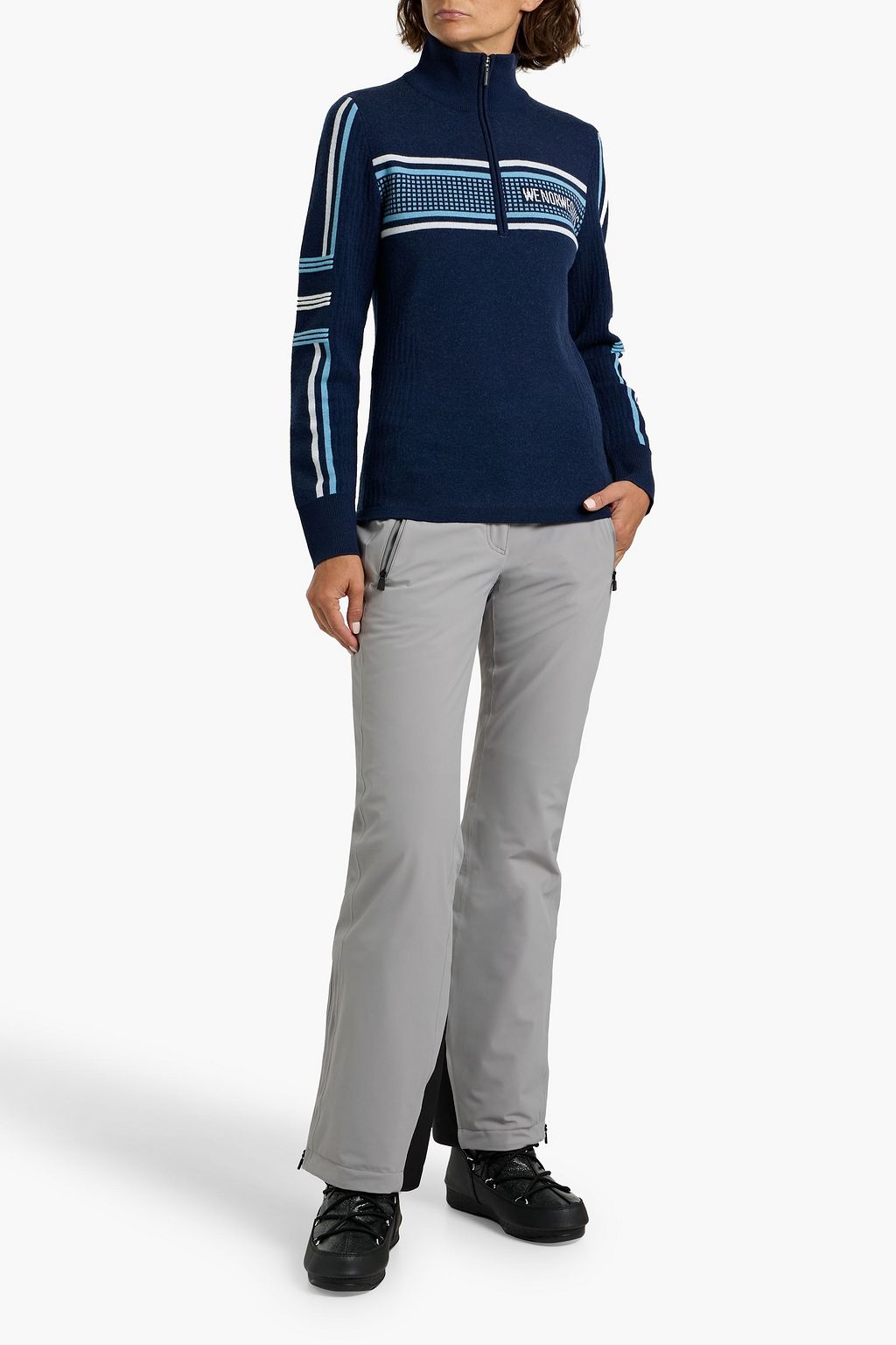 WE NORWEGIANS Stryn jacquard-knit merino wool-blend half-zip sweater