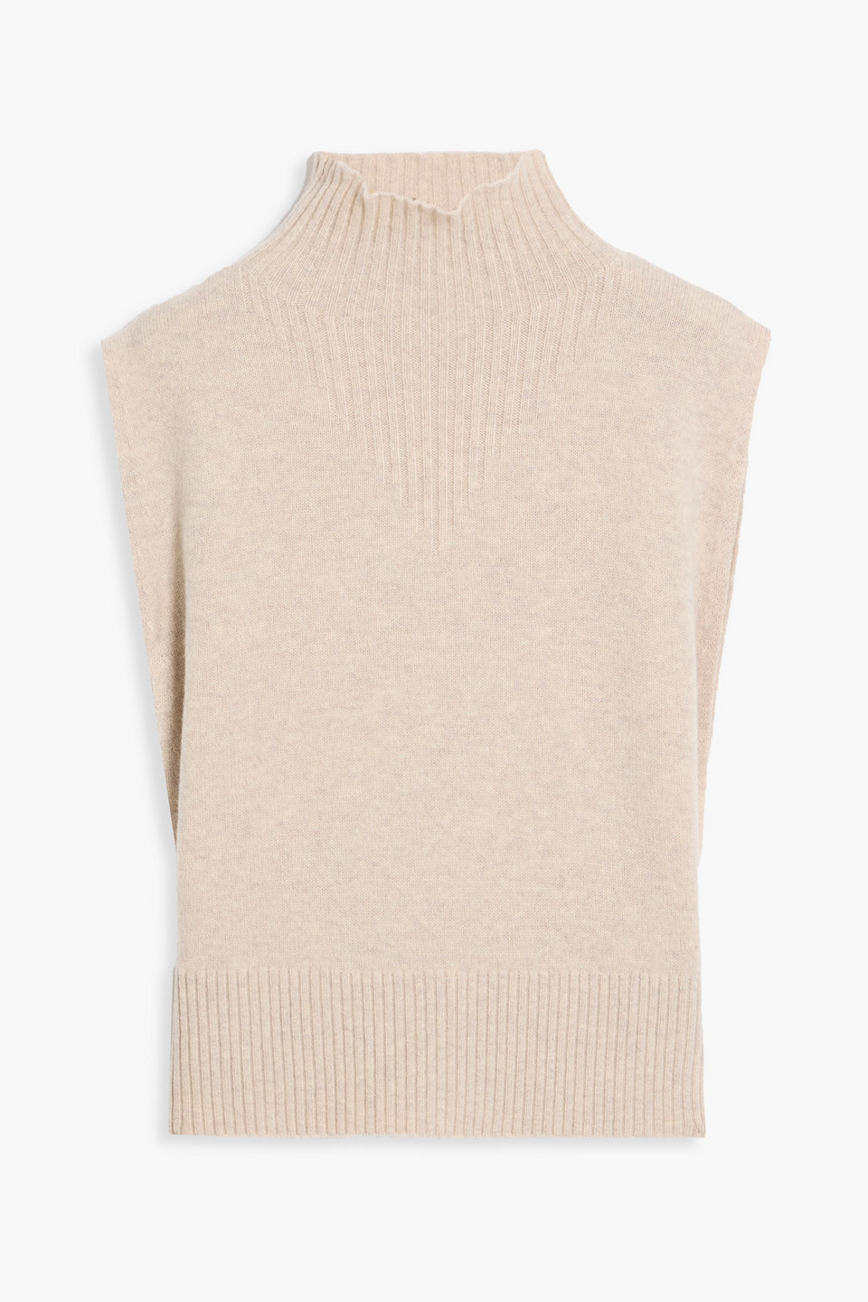 We Norwegians Geilo Merino Wool Turtleneck Vest In Neutral