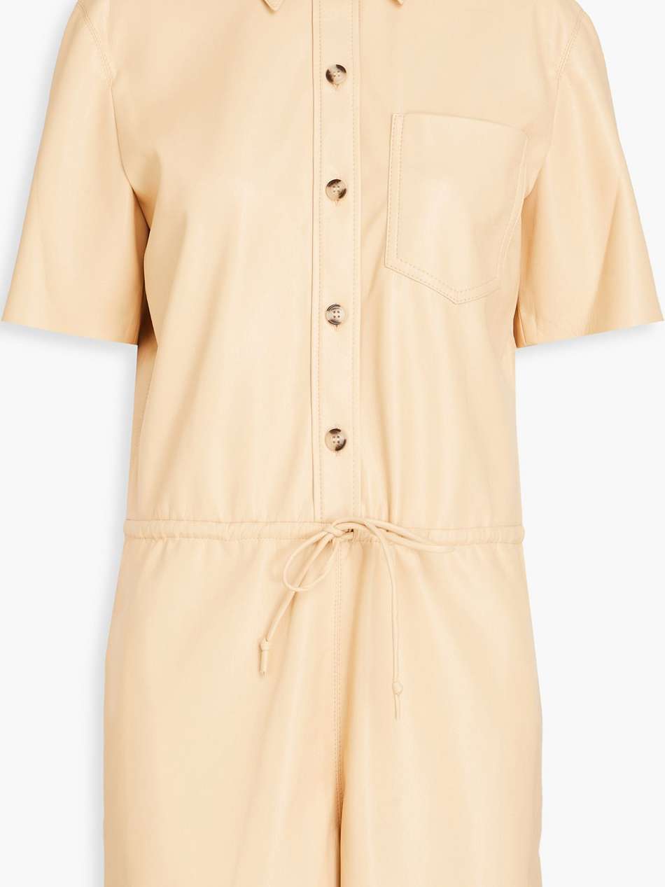 leni faux leather playsuit