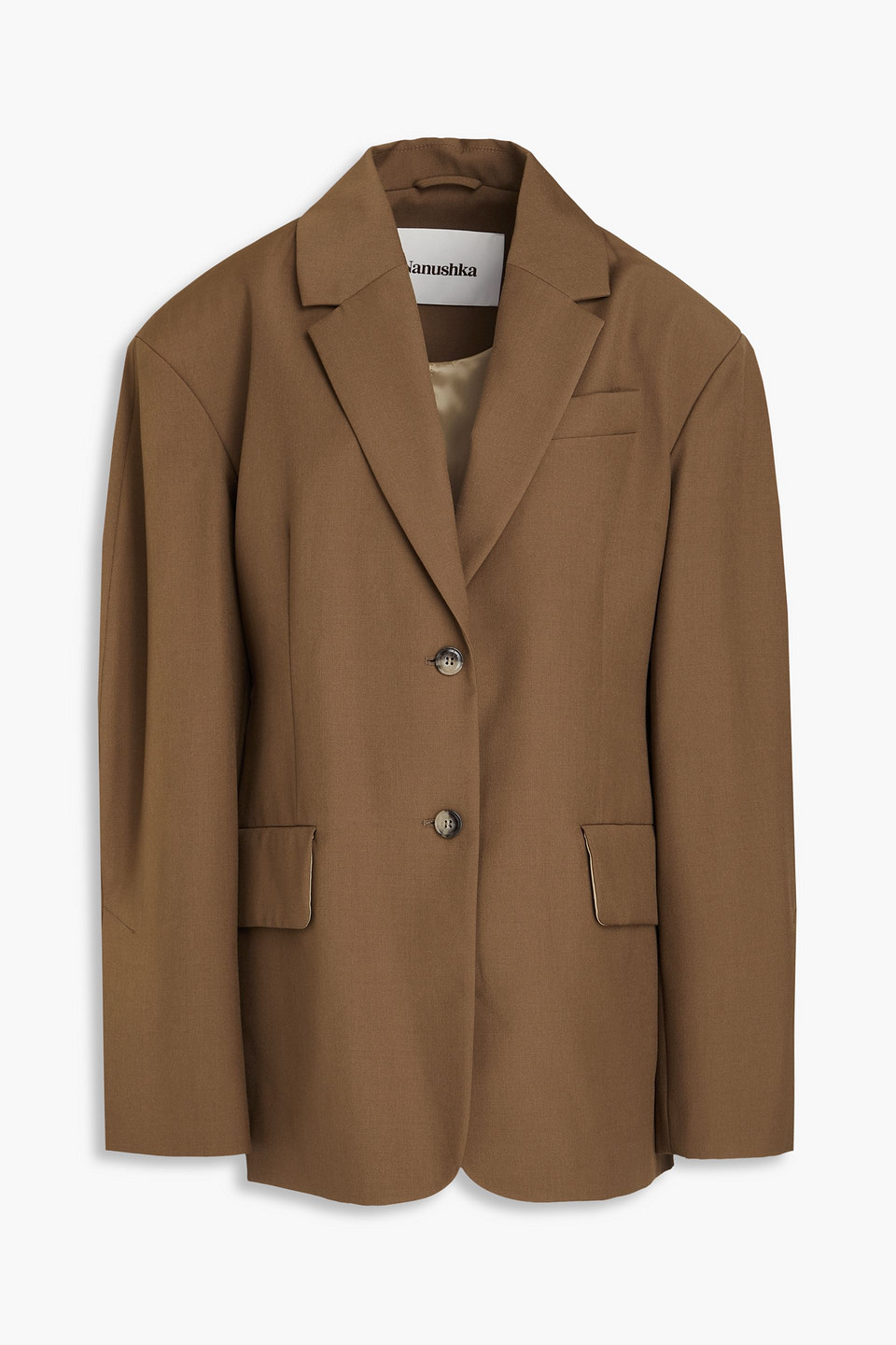 Nanushka Merrit Woven Blazer In Brown