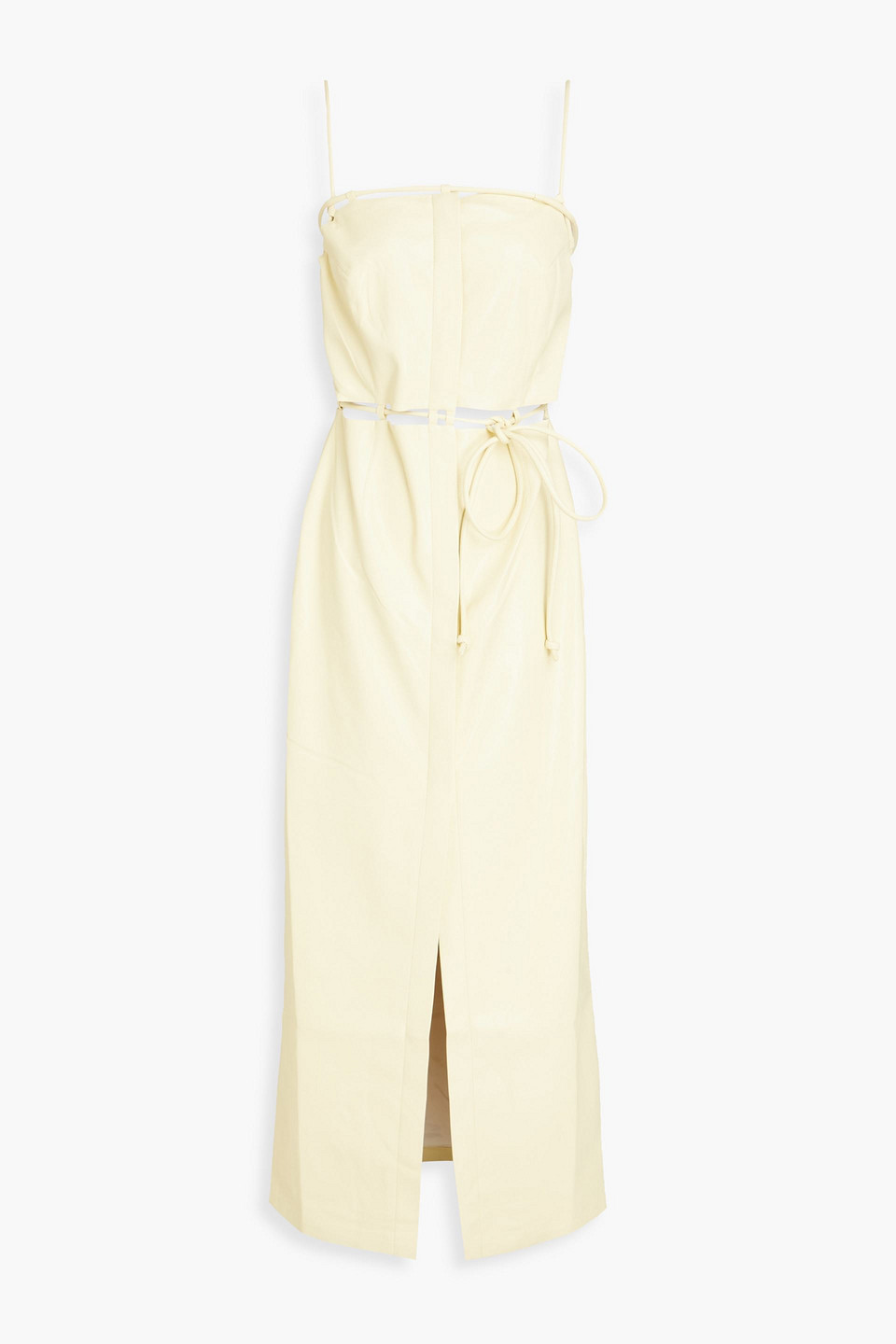 Nanushka Loula Cutout Okobor™ Midi Dress In Pastel Yellow