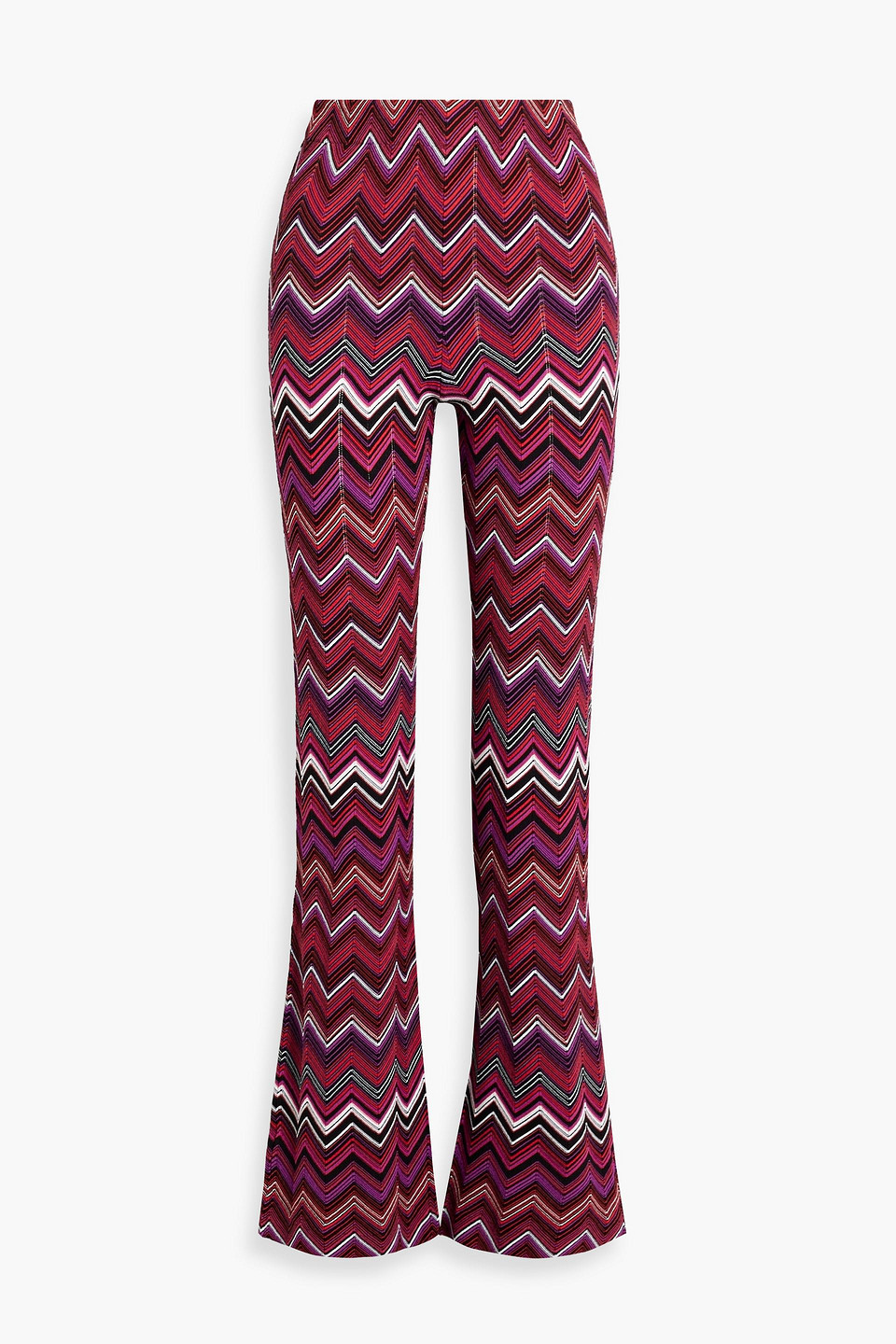 Missoni Crochet-knit Flared Pants In Tomatenrot