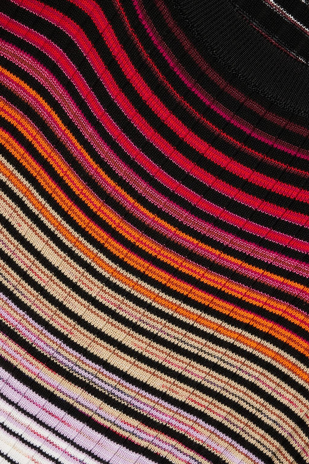 MISSONI فستان طويل من مزيج من القطن بتصميم مضلّع ومخطط