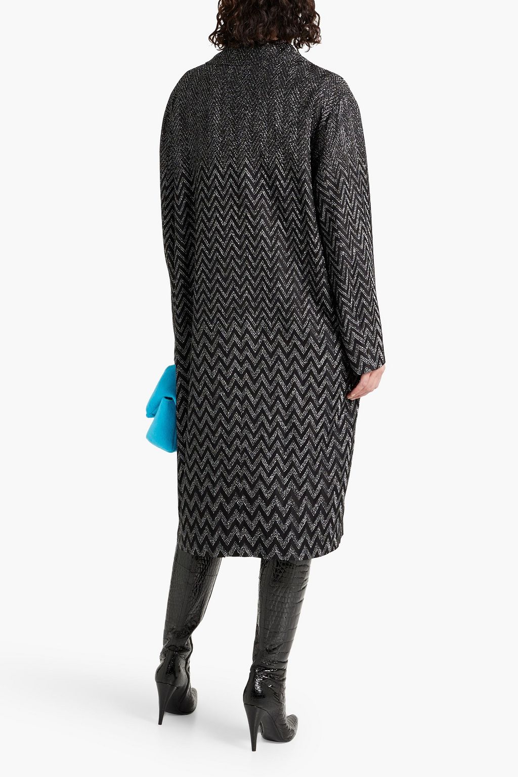 MISSONI Metallic crochet-knit coat