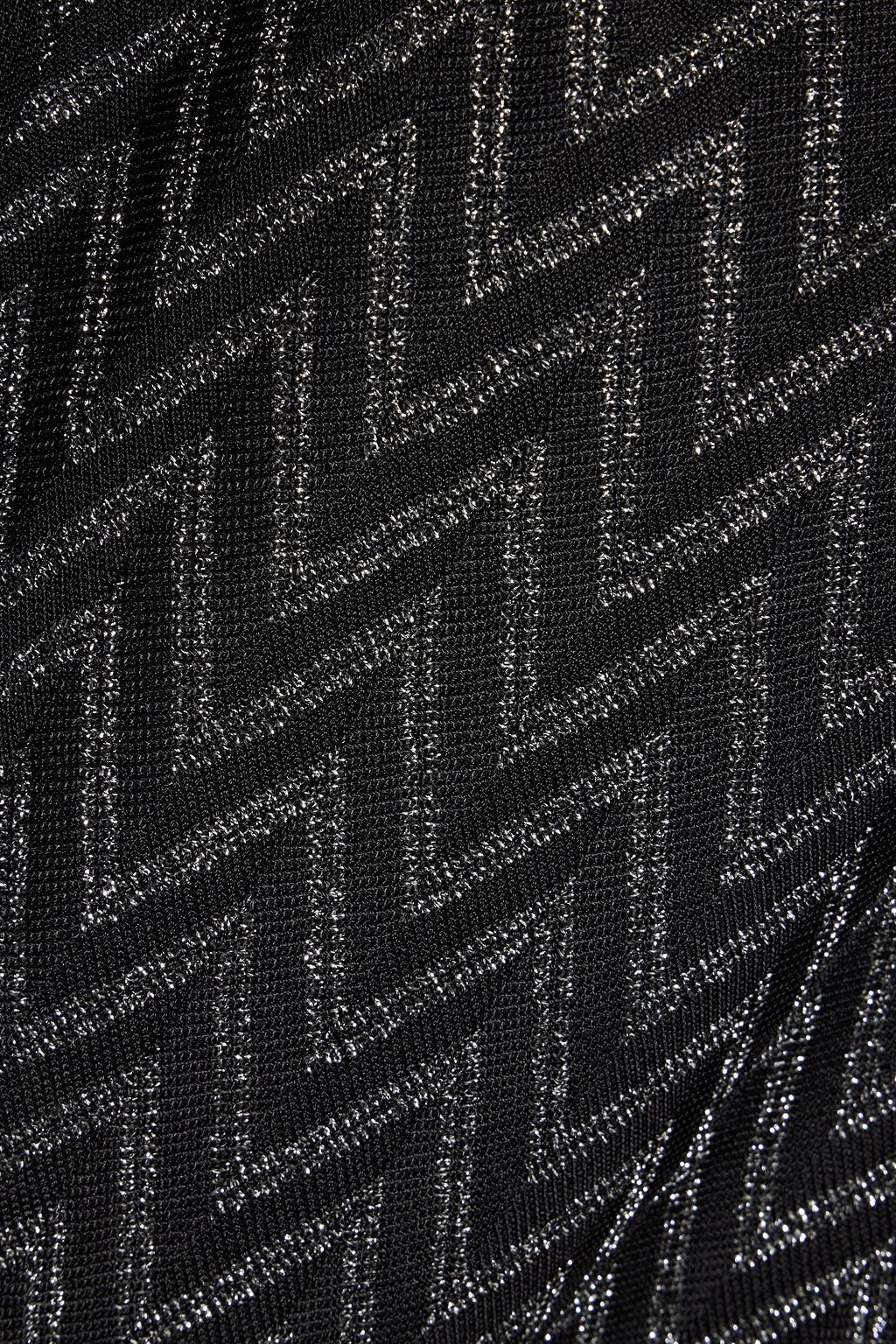 MISSONI فستان من نسيج بحبكة كروشيه بلون معدني