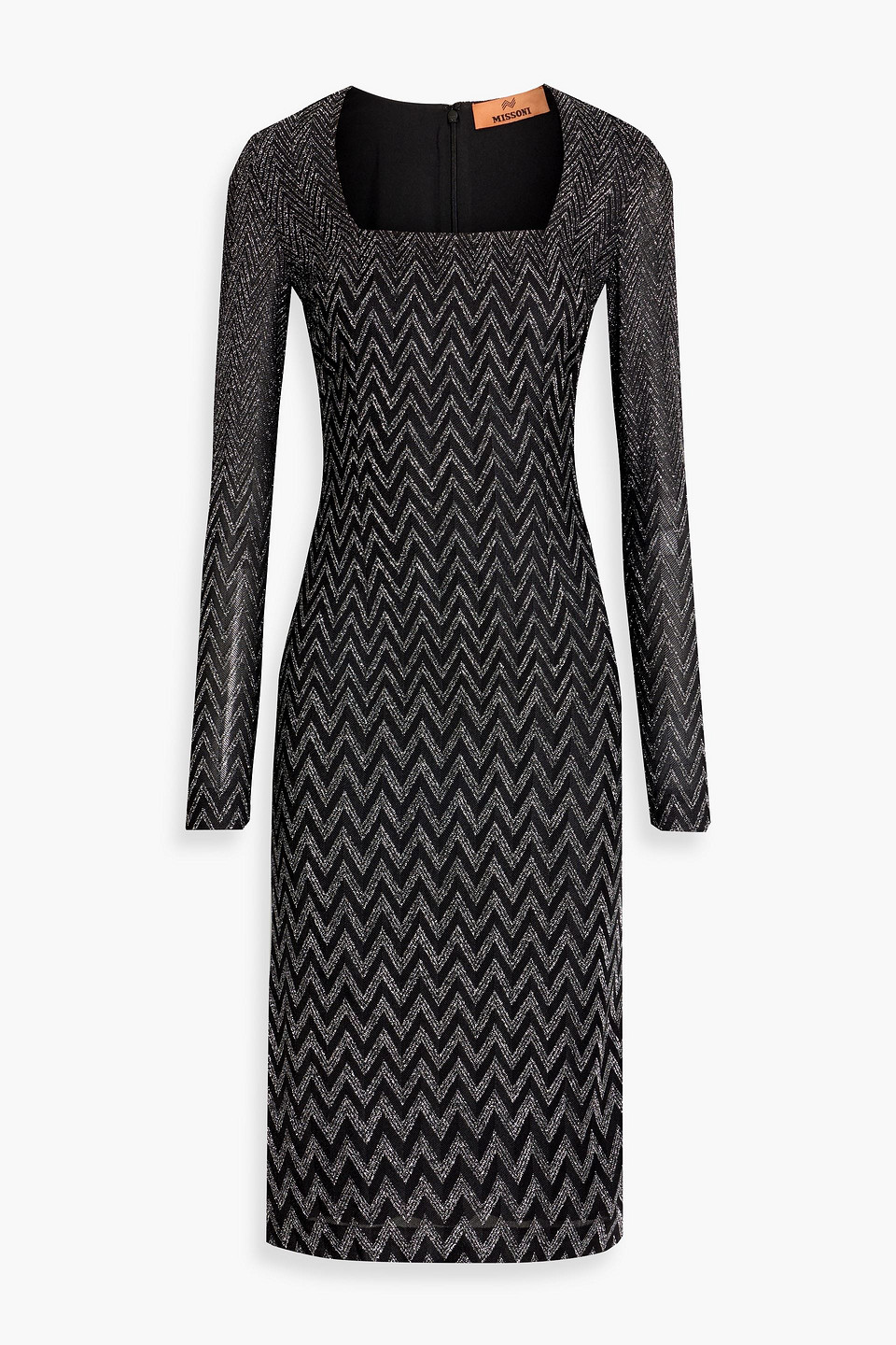Missoni Metallic Crochet-knit Dress In Schwarz