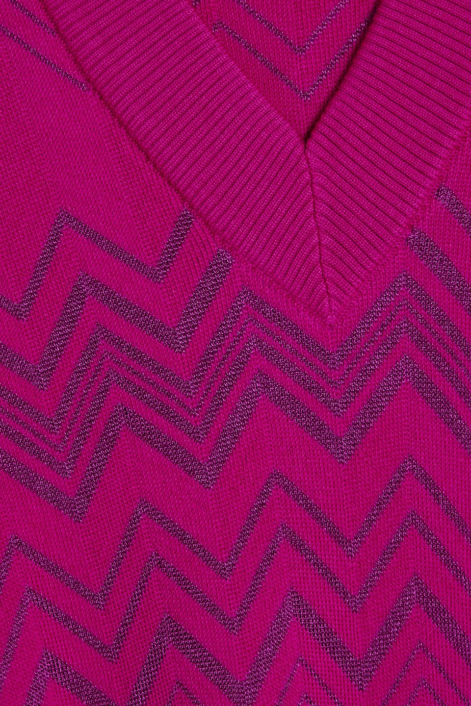 Missoni Crochet-knit Wool-blend Sweater In Magenta