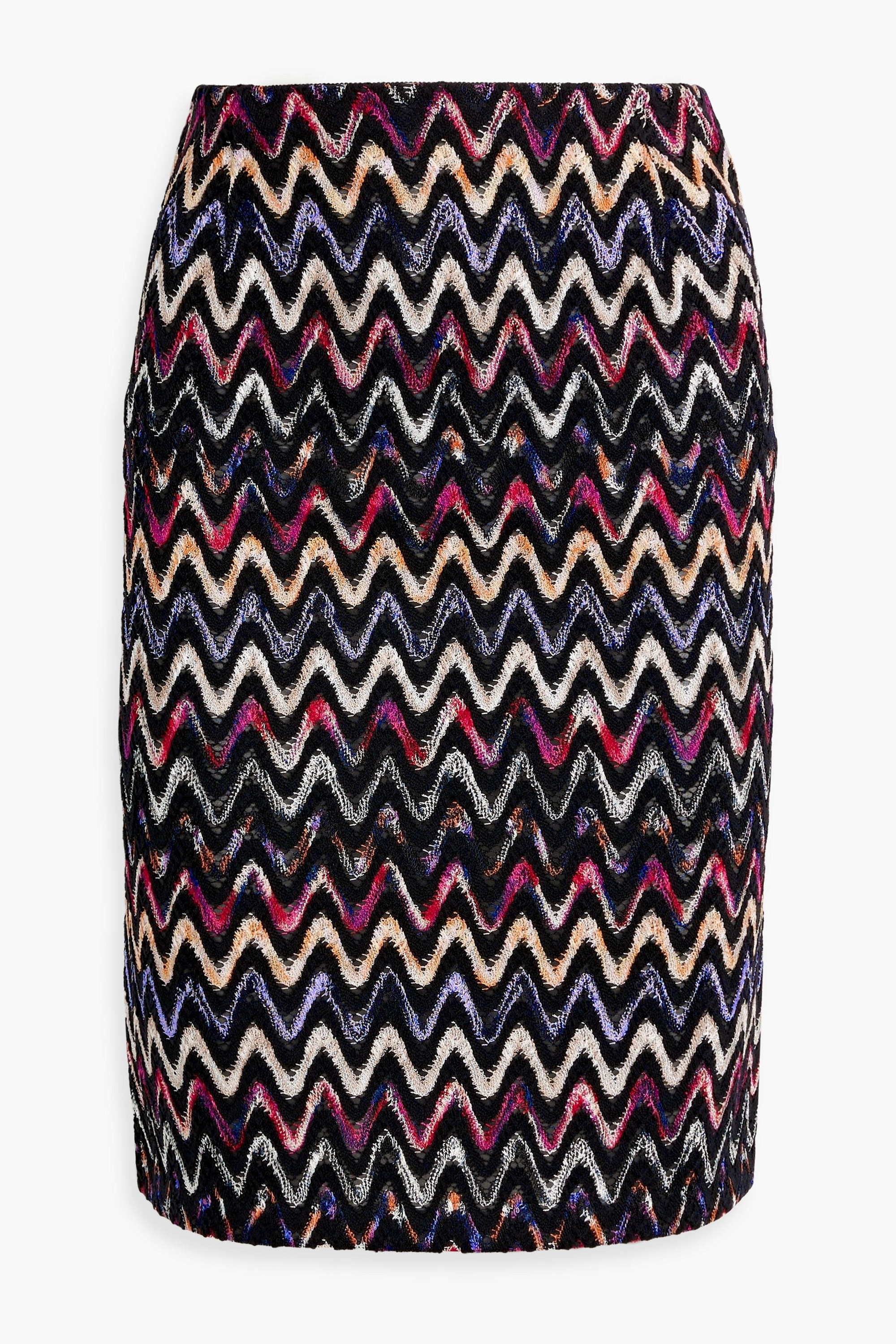 Missoni Crochet-knit wool-blend pencil skirt