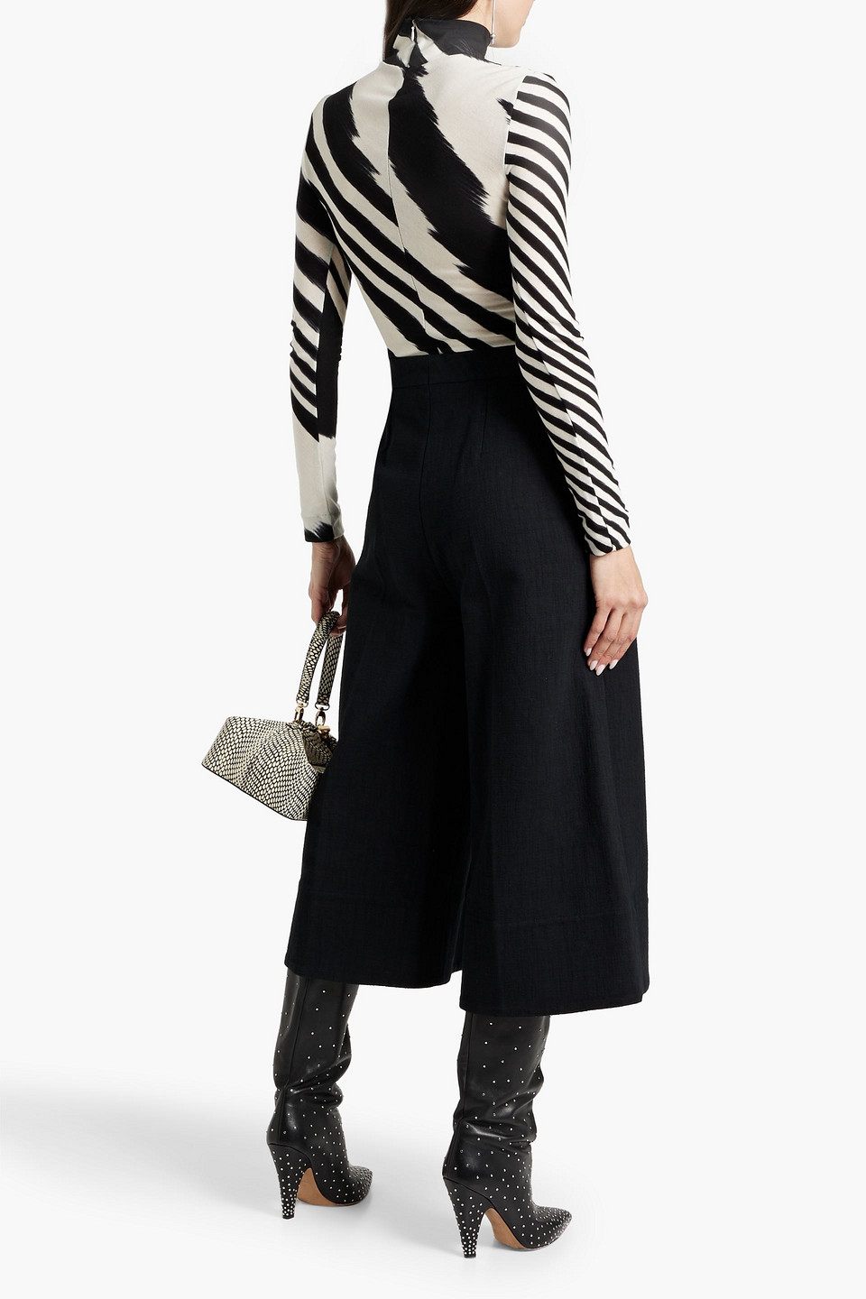 Shop Missoni Intarsia-knit Wool Turtleneck Sweater In Schwarz