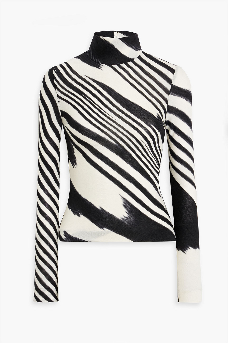 Shop Missoni Intarsia-knit Wool Turtleneck Sweater In Schwarz