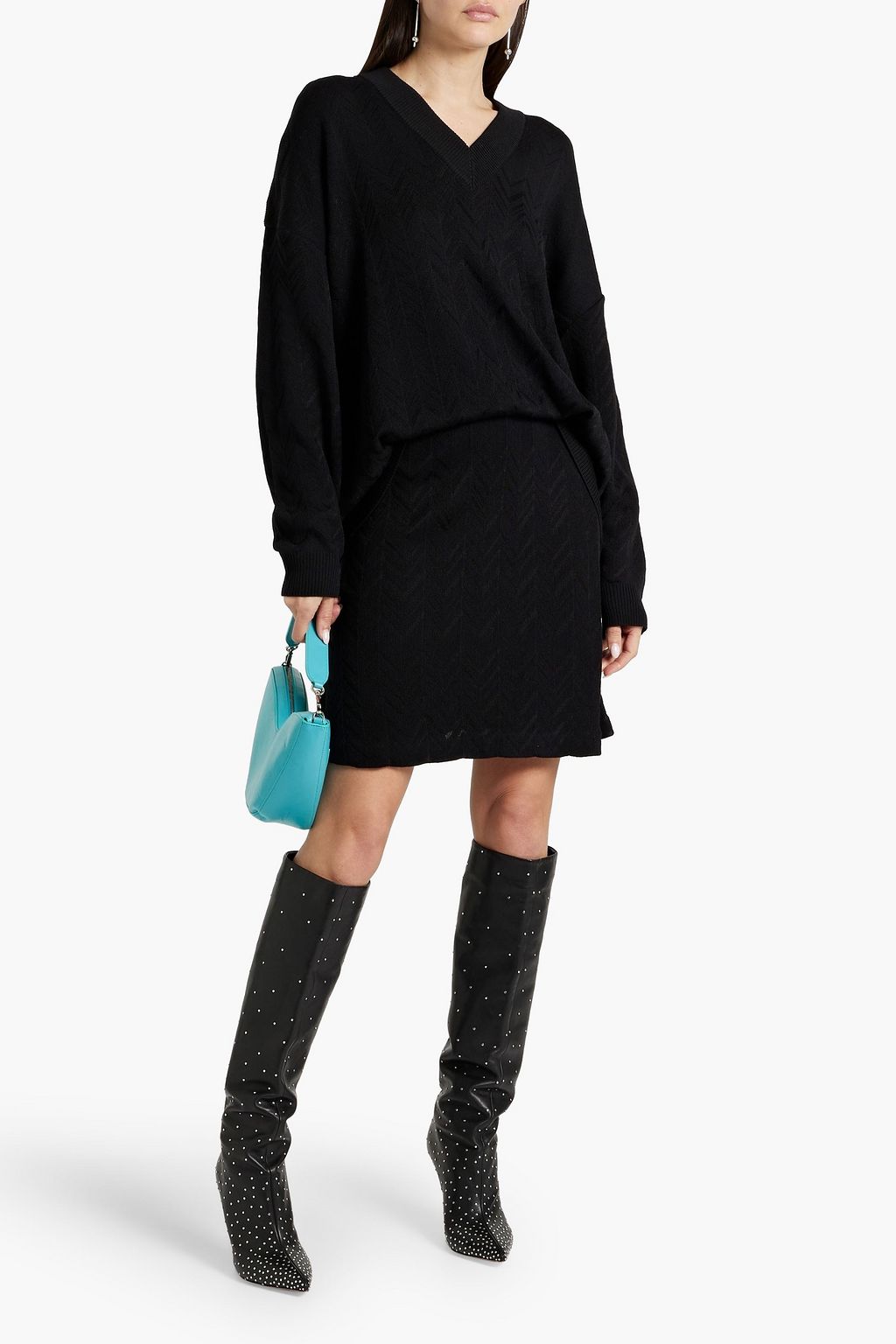 MISSONI Crochet-knit wool-blend sweater