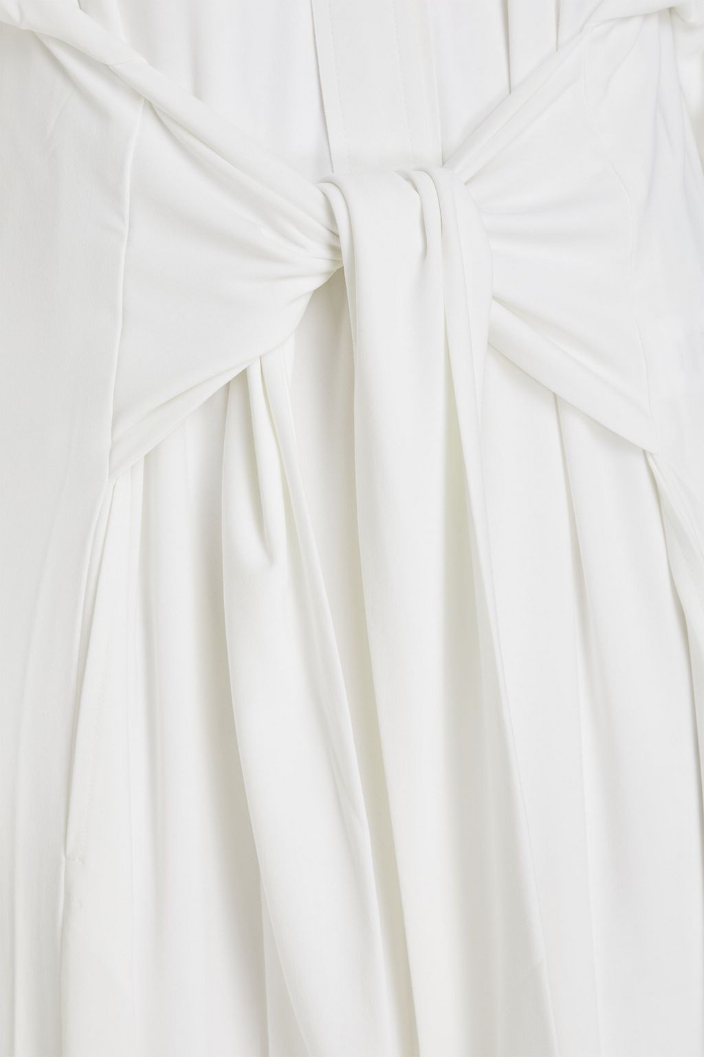 NORMA KAMALI Tie-front stretch-jersey wide-leg jumpsuit