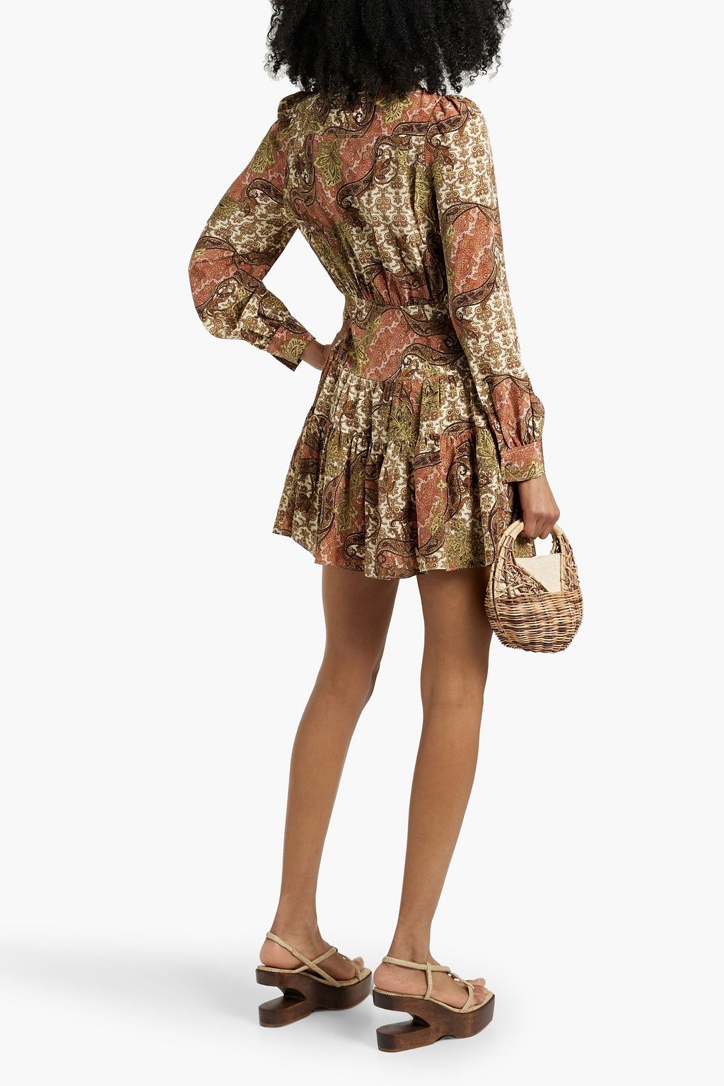 ULLA JOHNSON Maris paisley-print silk mini dress