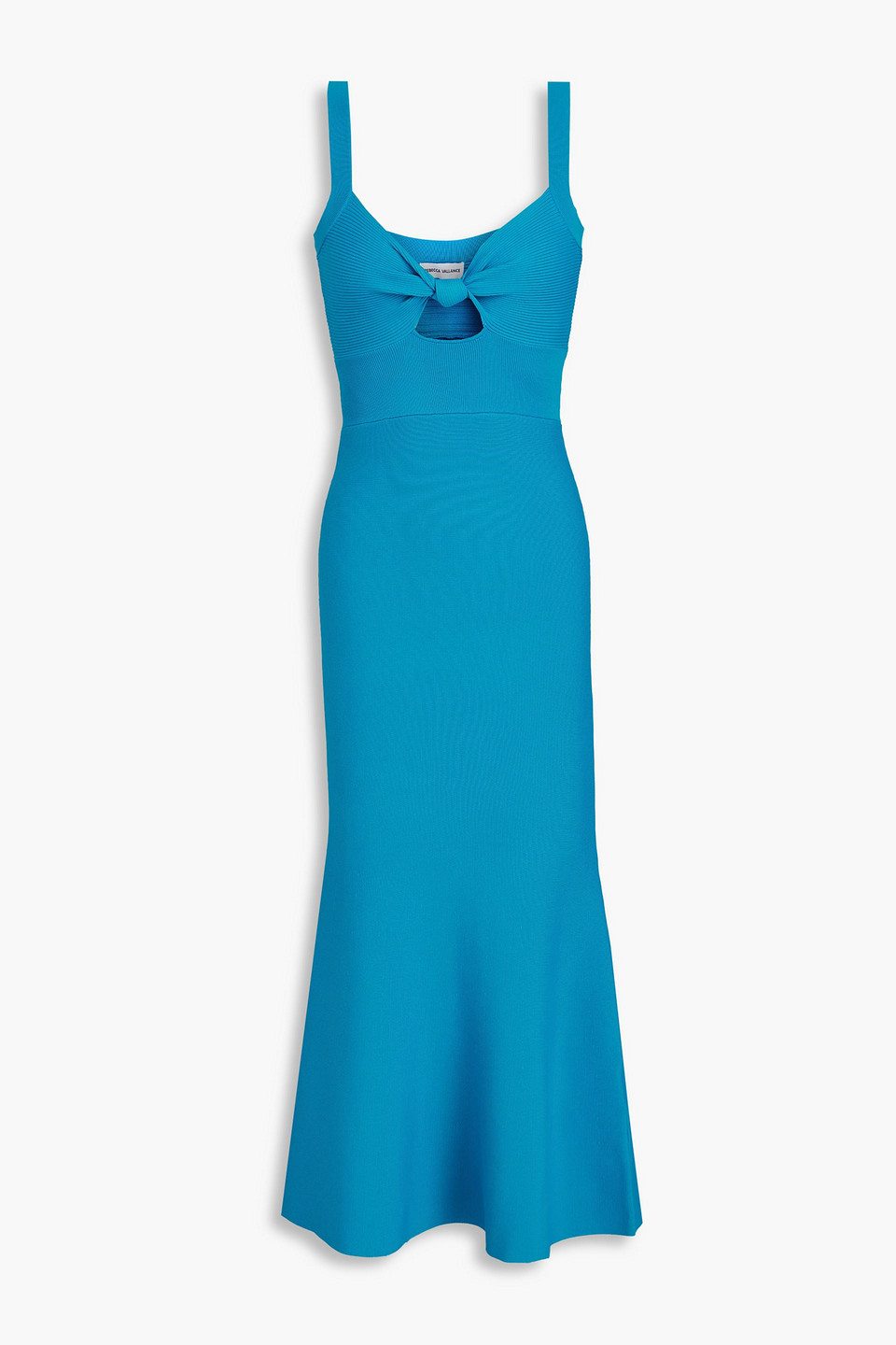 Rebecca Vallance Knotted Cutout Ribbed-knit Dress In Azure | ModeSens Rebecca Vallance Knotted Cutout Ribbed-knit Dress In Azure | ModeSens