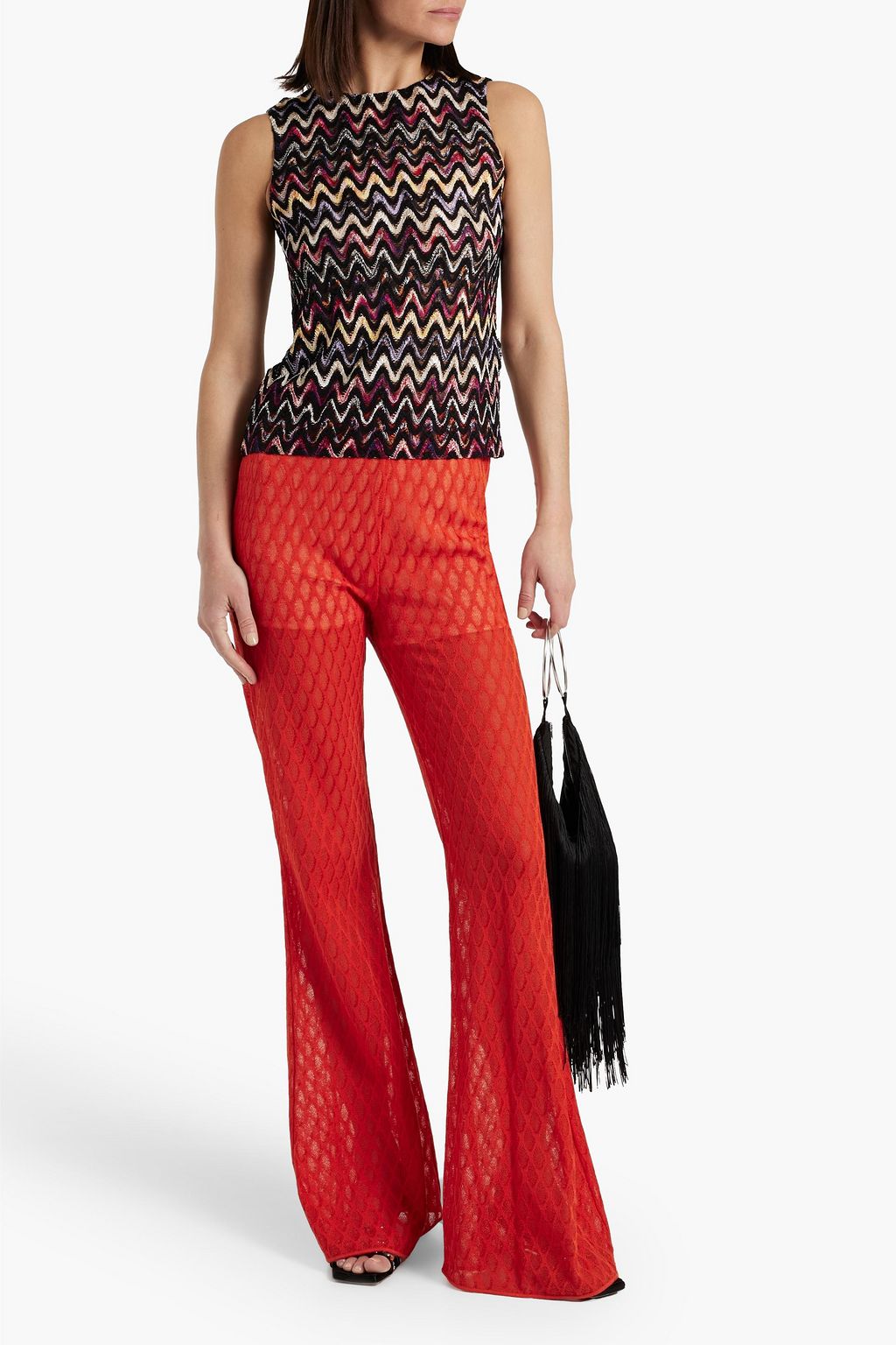 MISSONI Crochet-knit wool-blend top