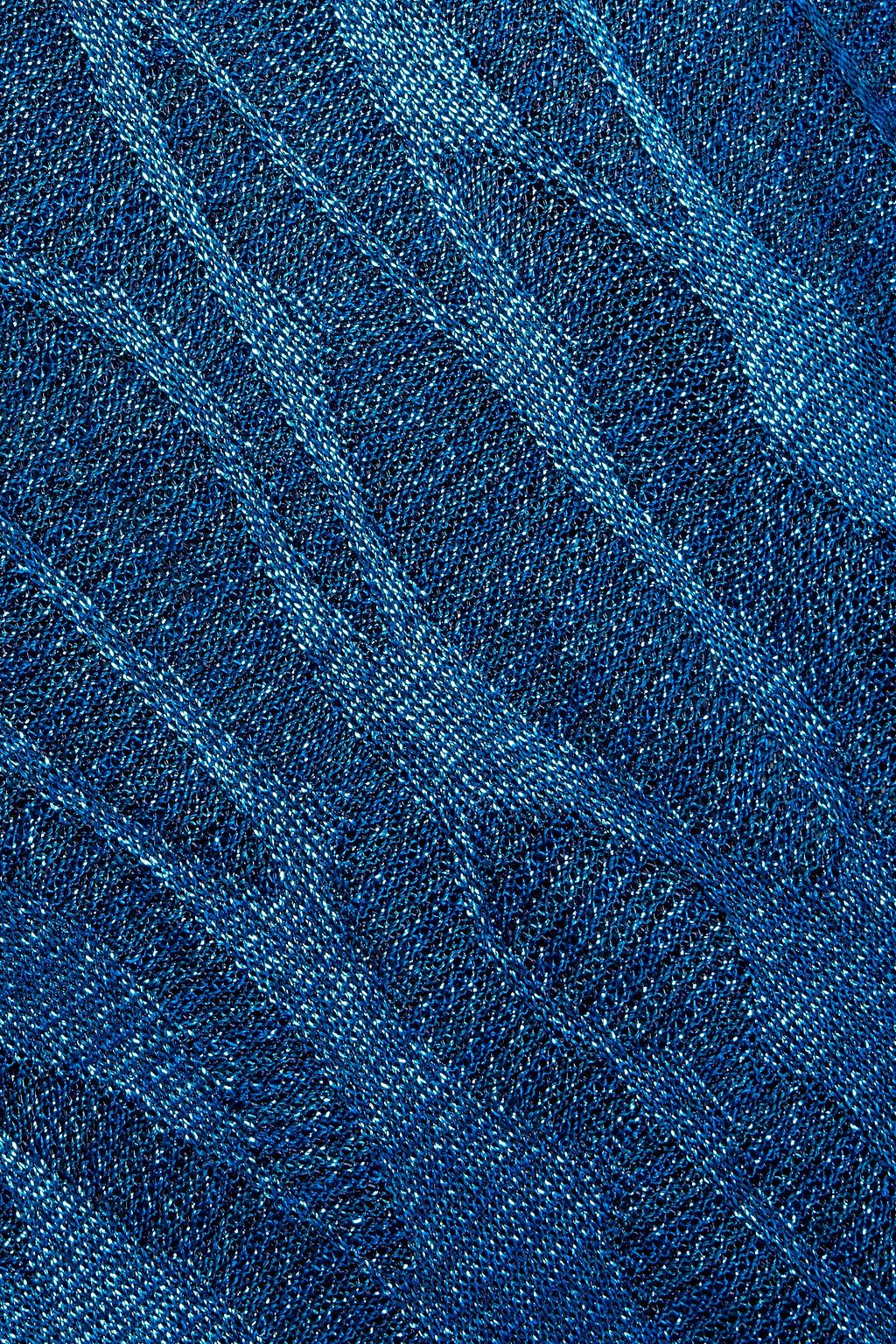 MISSONI 메탈릭 크로셰 니트 미니 드레스