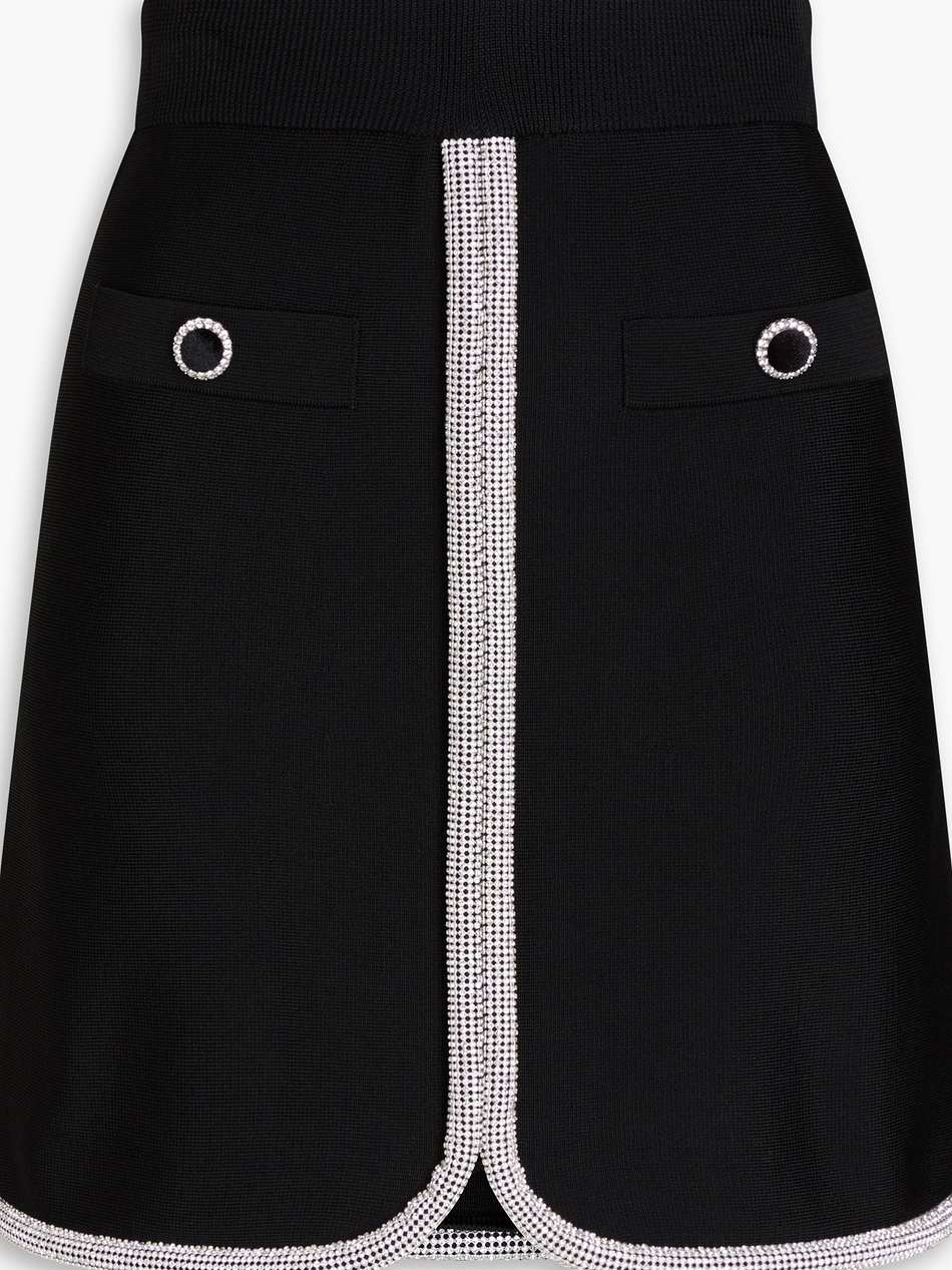 raine crystal-embellished knitted mini skirt