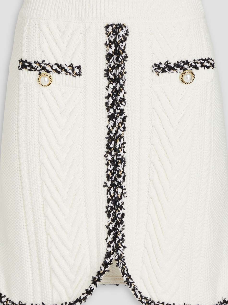 demi cable-knit cotton mini skirt