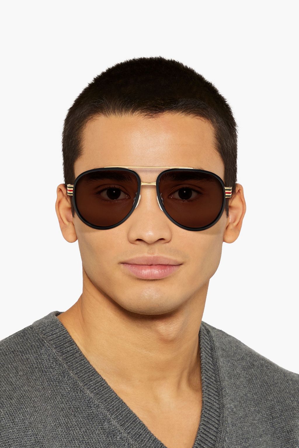GUCCI Aviator-style acetate sunglasses