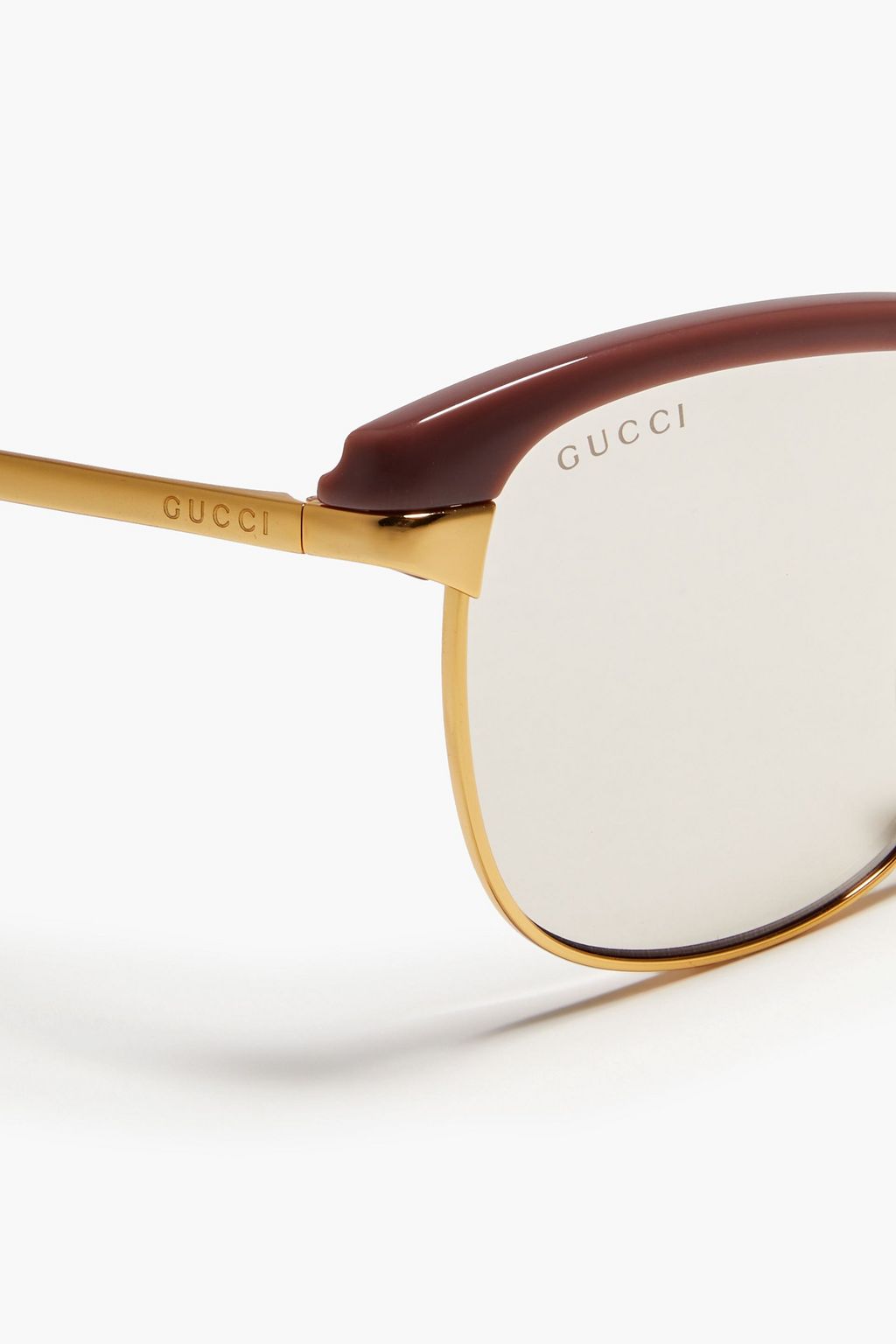 GUCCI نظارات شمسية من الأسيتات بإطار على شكل حرف "D"