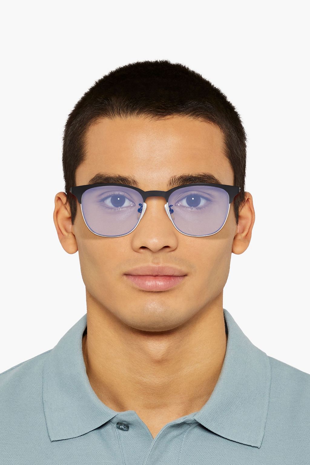 MONTBLANC D-Frame gunmetal-tone optical glasses