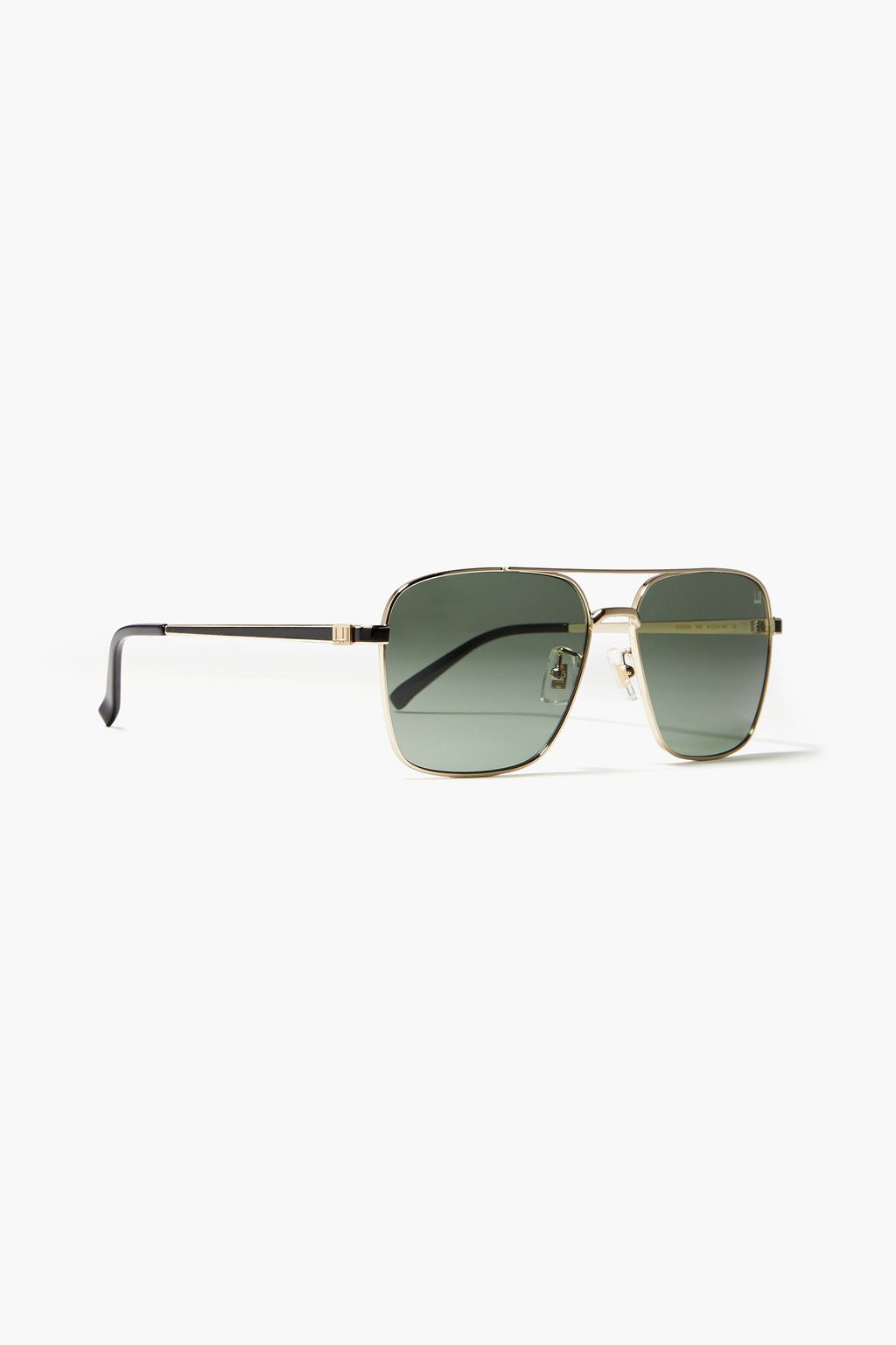 DUNHILL Gold-tone metal square-frame sunglasses