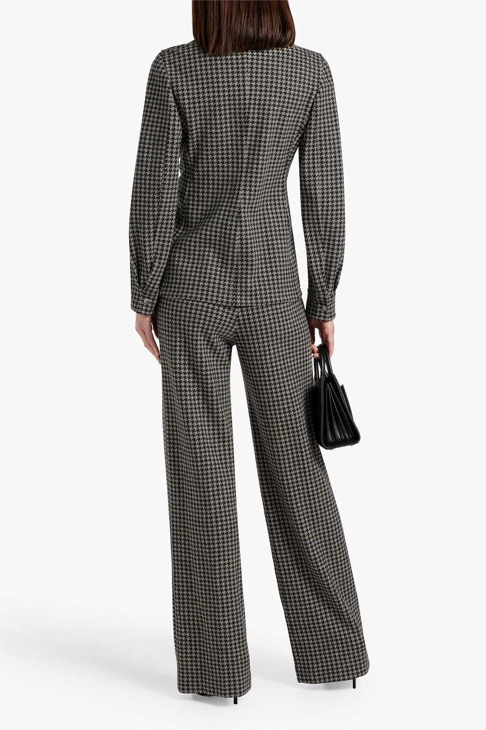 Max Mara Glasgow Houndstooth Wool Jacket In Mushroom