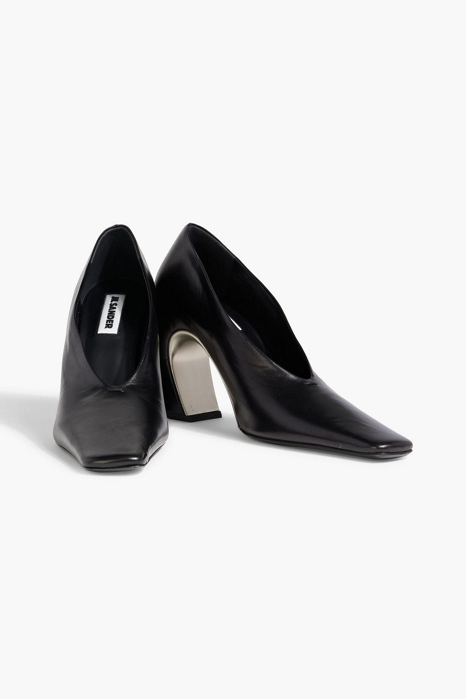 Jil Sander Leather Pumps In Black