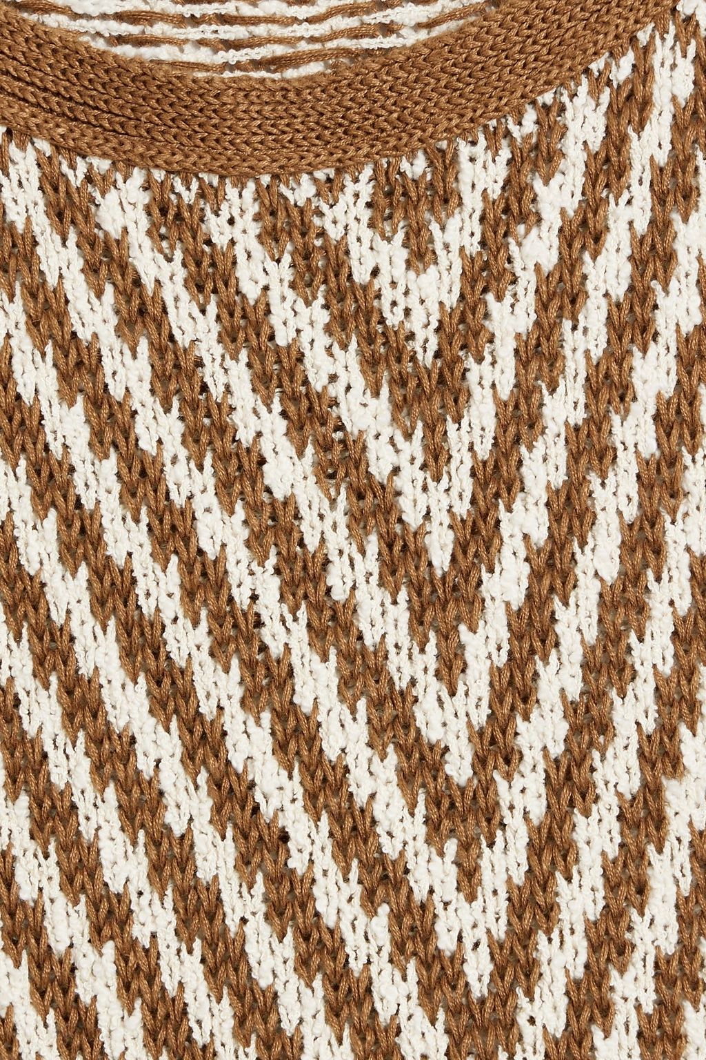 MAX MARA Striped crochet-knit linen, cotton and silk-blend sweater