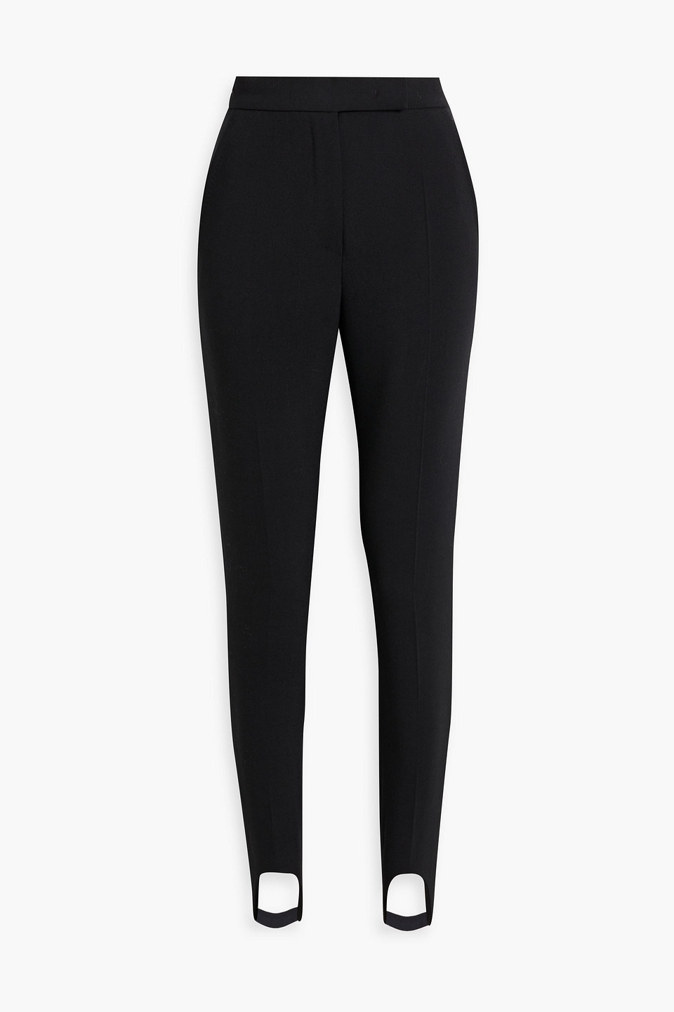 Max Mara Wool-blend Stirrup Slim-leg Pants In Black