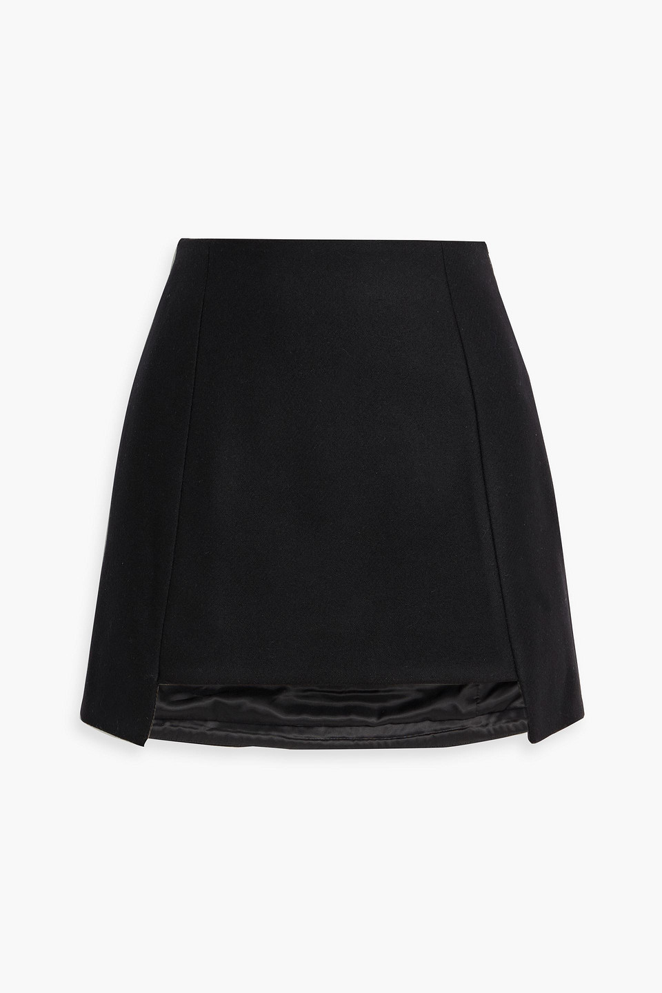 Cult Gaia Angelia Wool-blend Felt Mini Skirt In Black