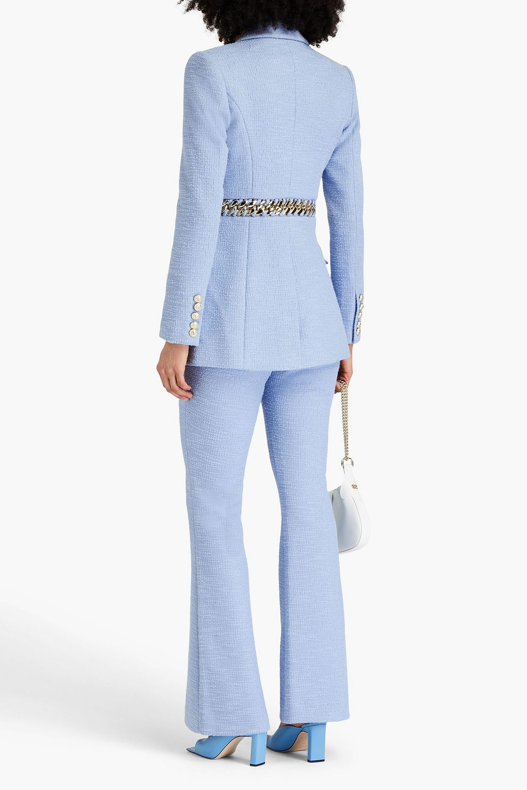 REBECCA VALLANCE Carine chain-embellished tweed blazer