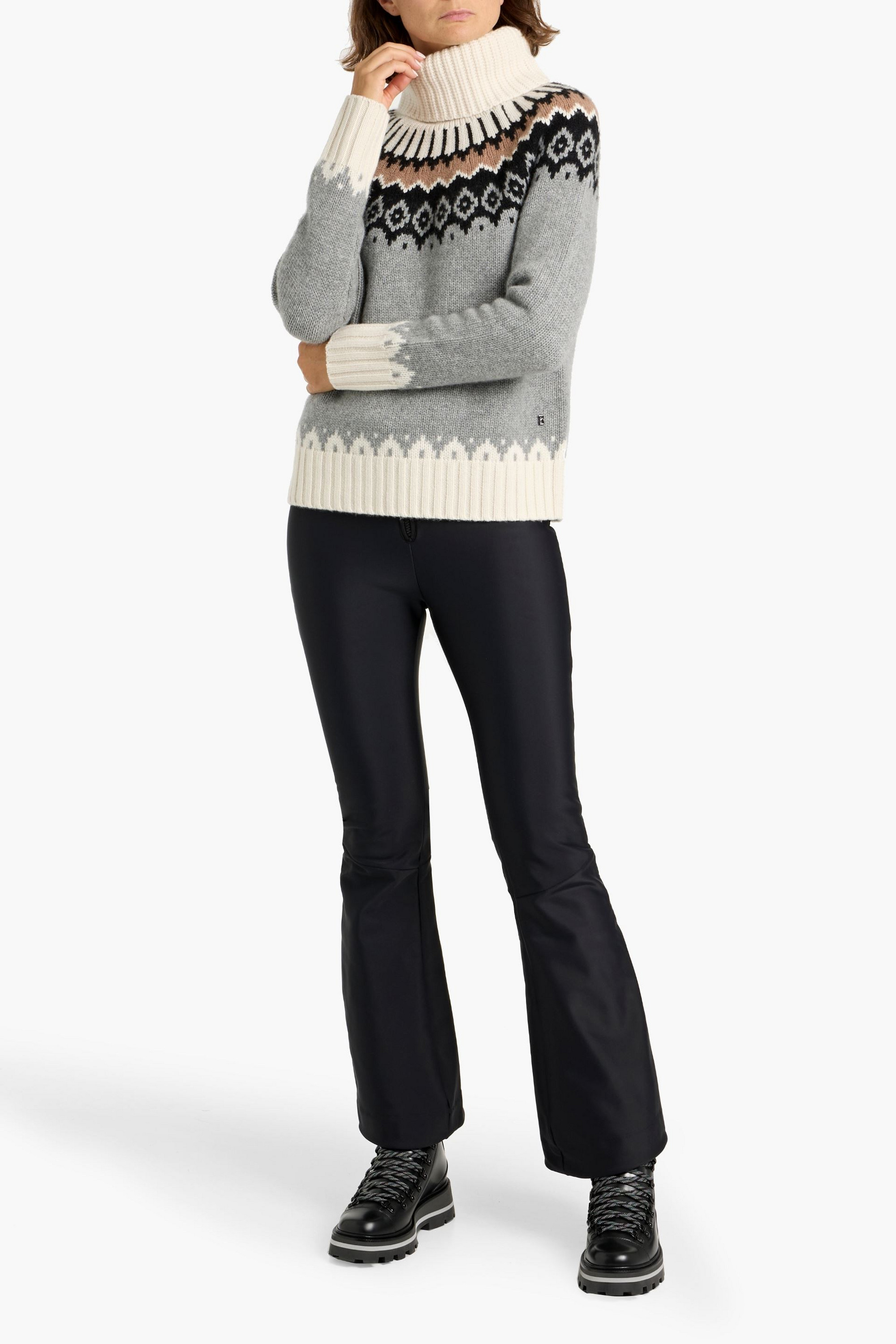 BOGNER Ingrid Fair Isle cashmere turtleneck sweater