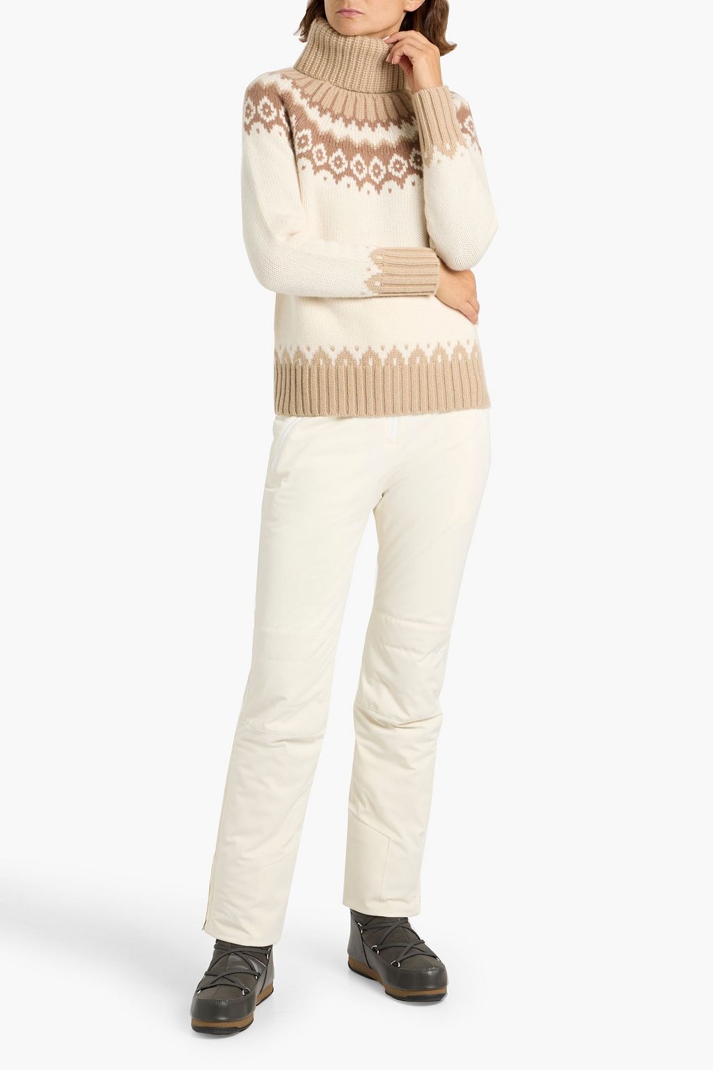 BOGNER Ingrid Fair Isle cashmere turtleneck sweater