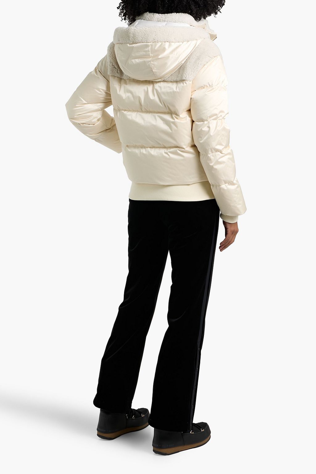 BOGNER Dia shearling-paneled quilted down ski jacket