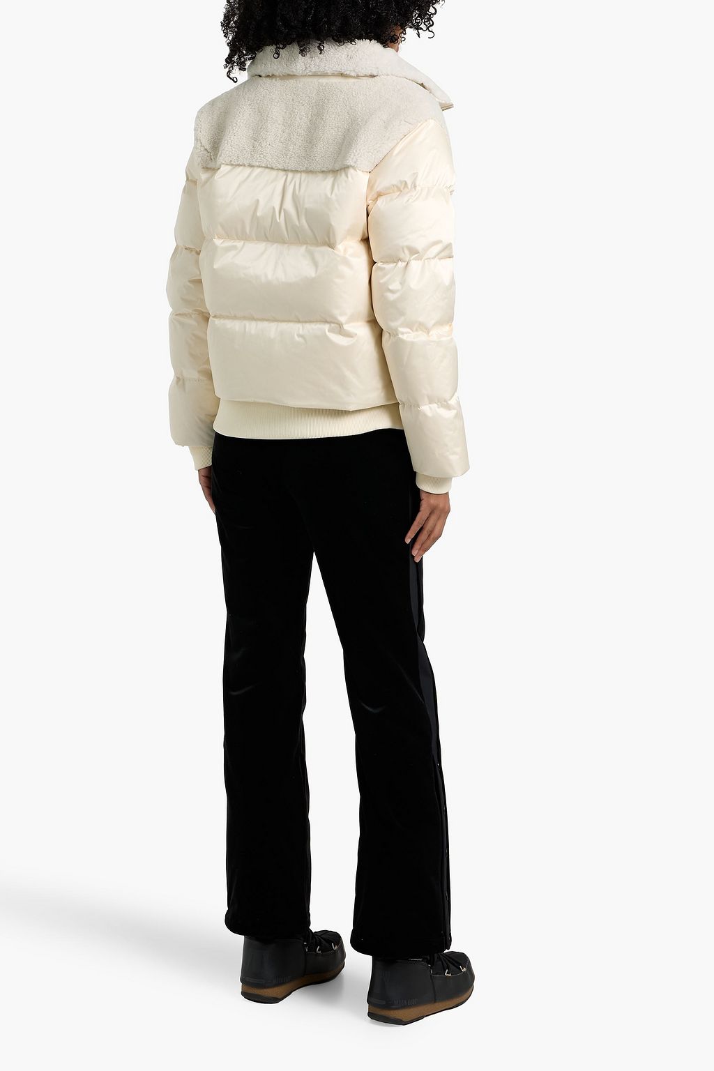 BOGNER Dia shearling-paneled quilted down ski jacket