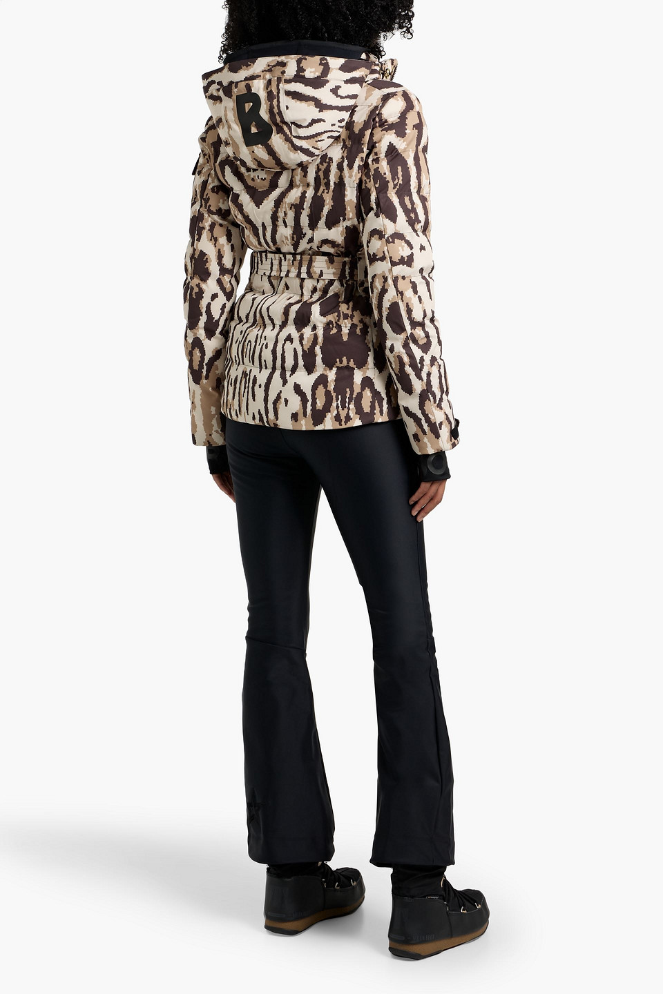 Bogner Ellya1 Printed Quilted Ski Jacket In Brown