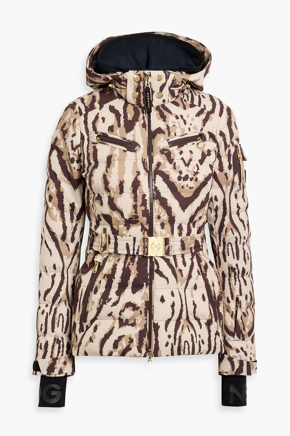 Bogner Ellya1 Printed Quilted Ski Jacket In Brown