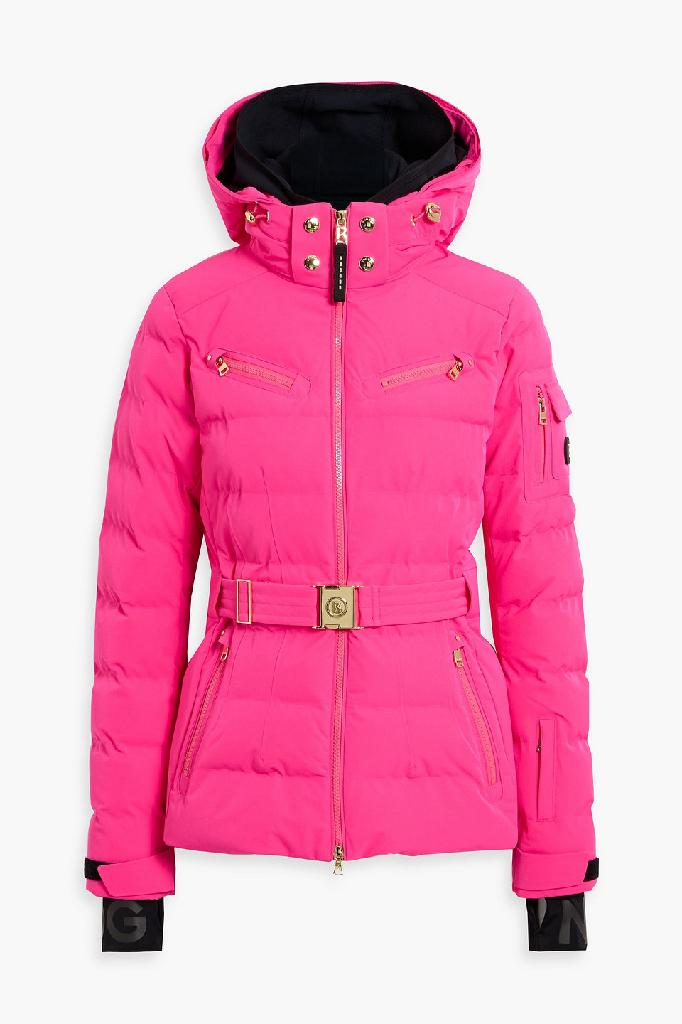 Bogner Ellya Belted Quilted Ski Jacket In Pink