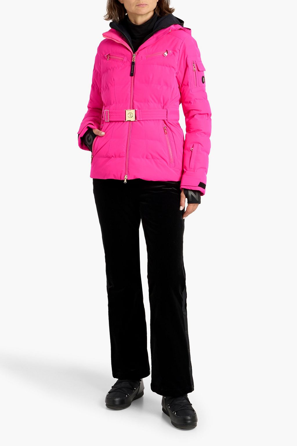 BOGNER Ellya belted quilted ski jacket