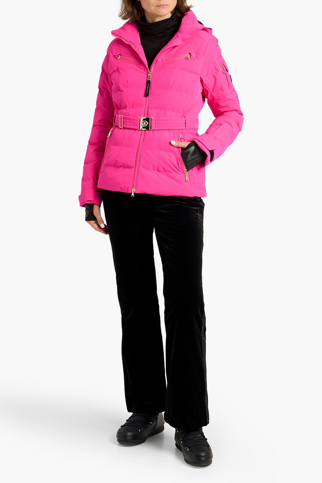 BOGNER Ellya belted quilted ski jacket