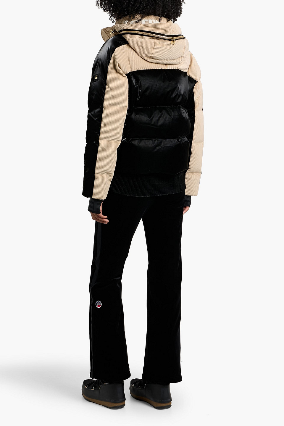 Bogner Inka Quilted Corduroy And Ripstop Down Ski Jacket In Nude