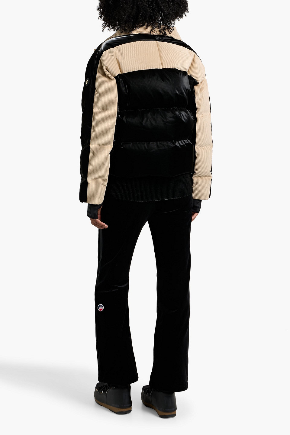 Bogner Inka Quilted Corduroy And Ripstop Down Ski Jacket In Nude