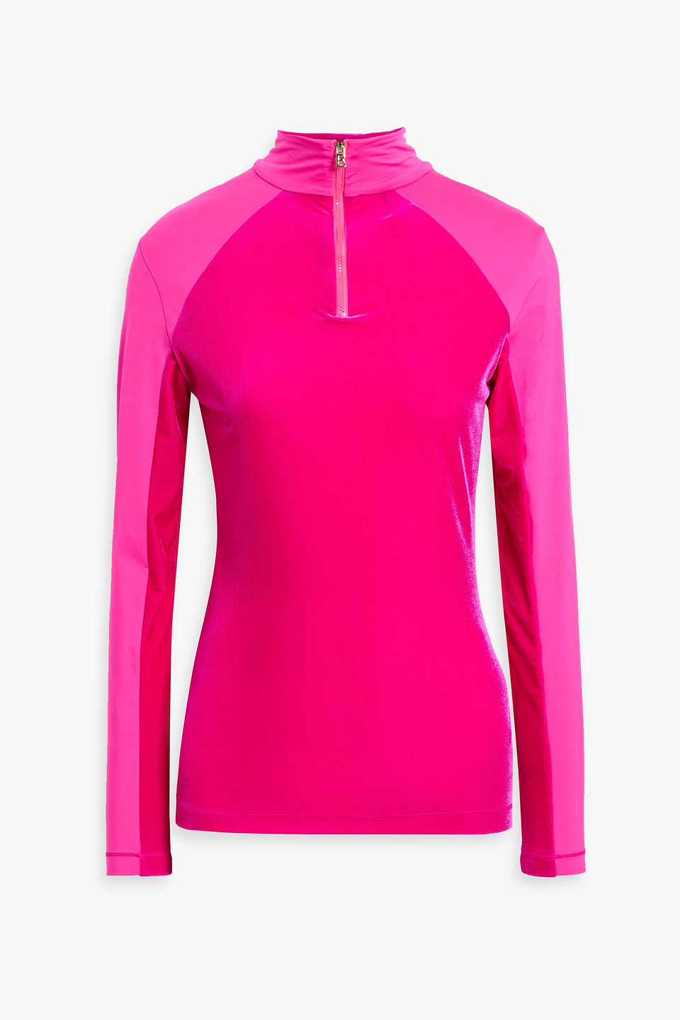 Bogner Milu Stretch-jersey And Velvet Base Layer In Red