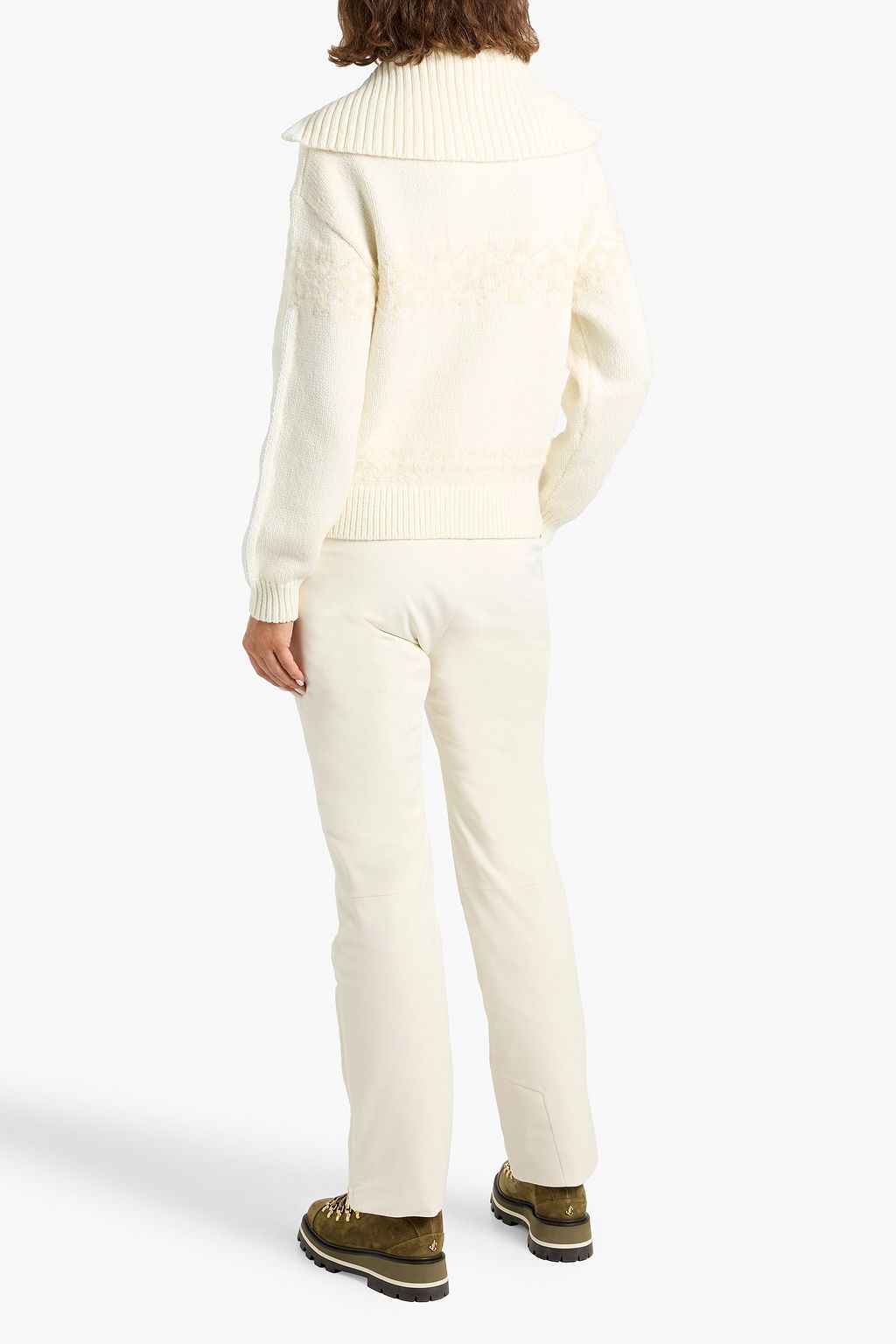 BOGNER Elana jacquard-knit wool-blend half-zip sweater