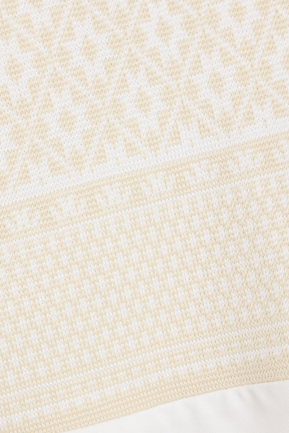 Bogner Elissa Jacquard Knit And Stretch-jersey Base Layer In White