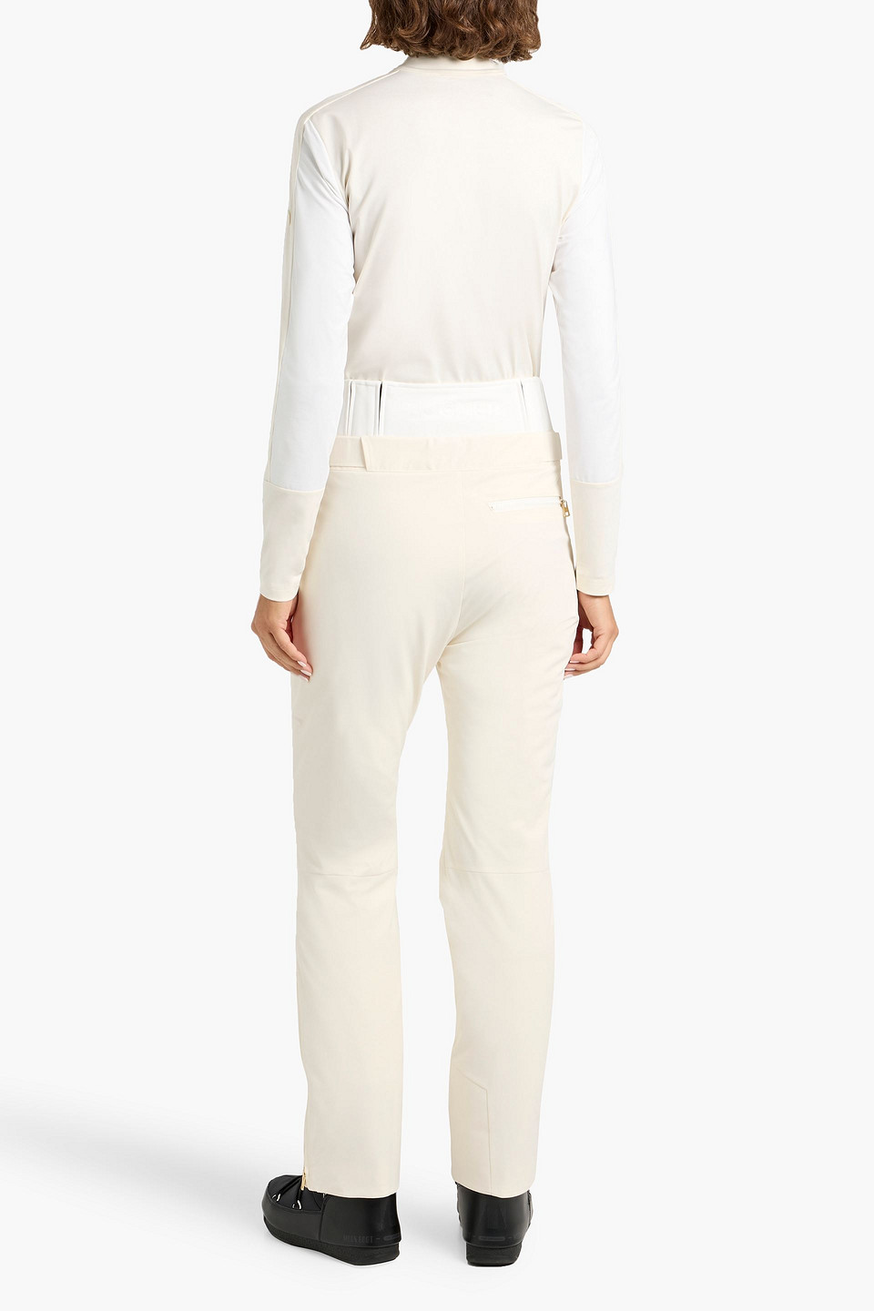Bogner Elissa Jacquard Knit And Stretch-jersey Base Layer In White
