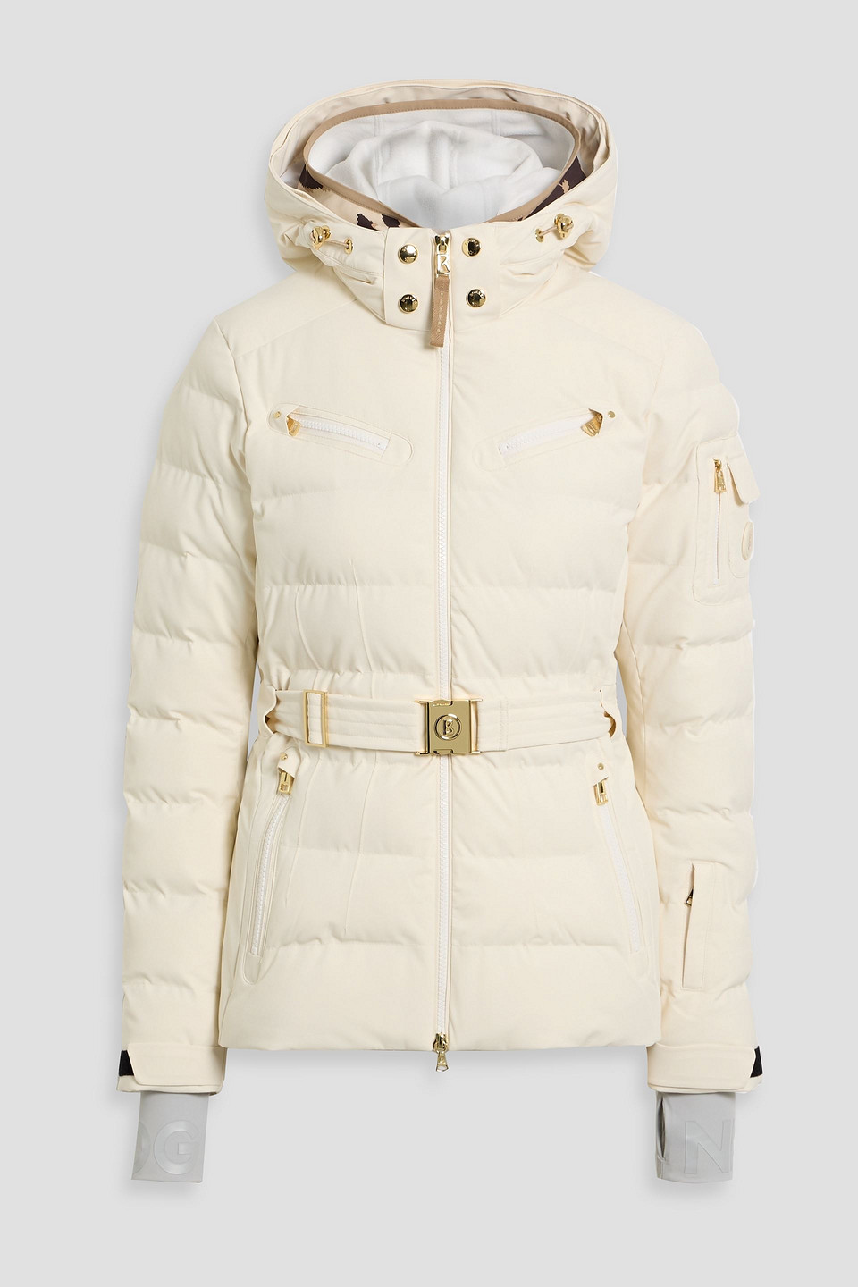 Bogner Ellya Belted Quilted Ski Jacket In White