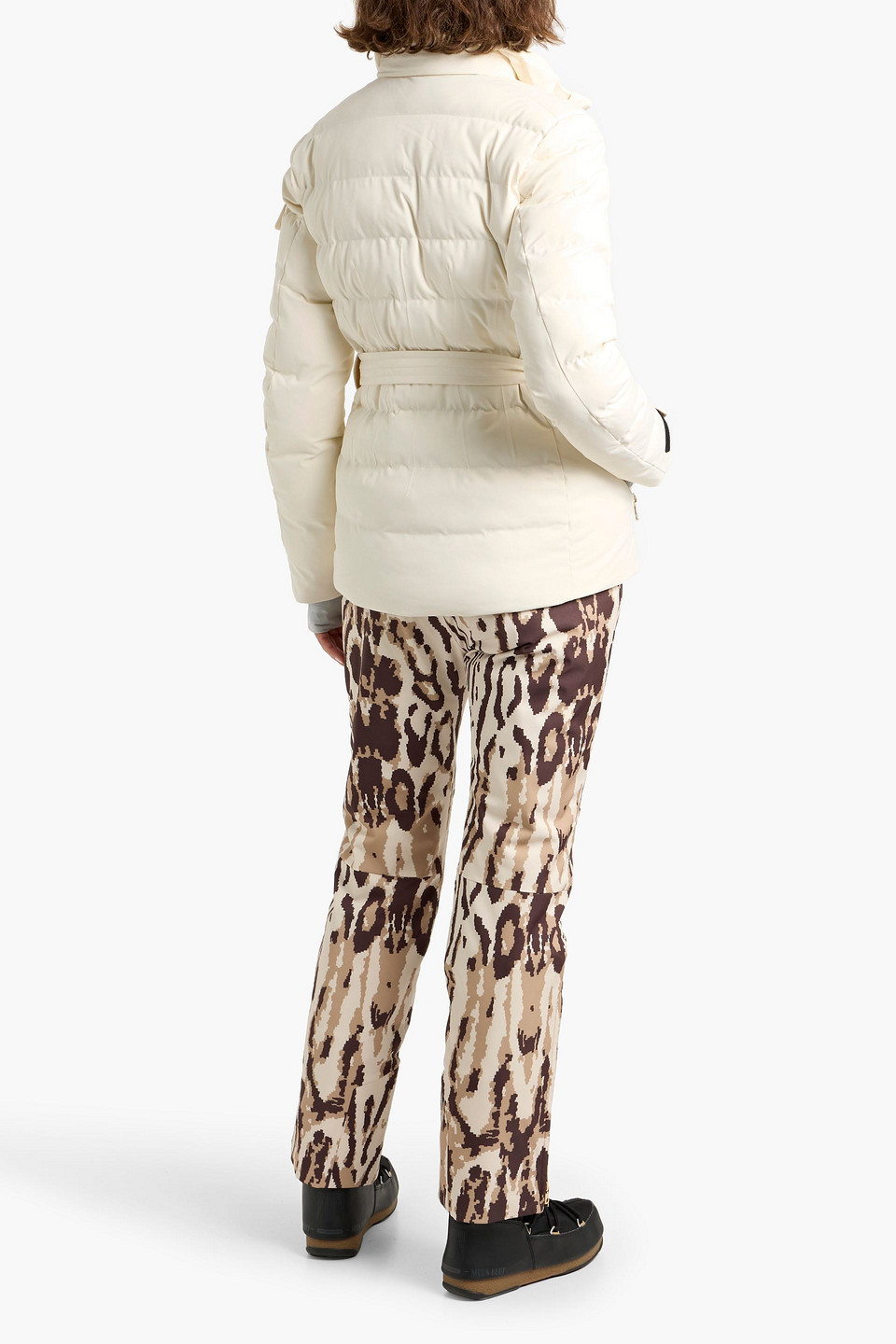 Bogner Ellya Belted Quilted Ski Jacket In White