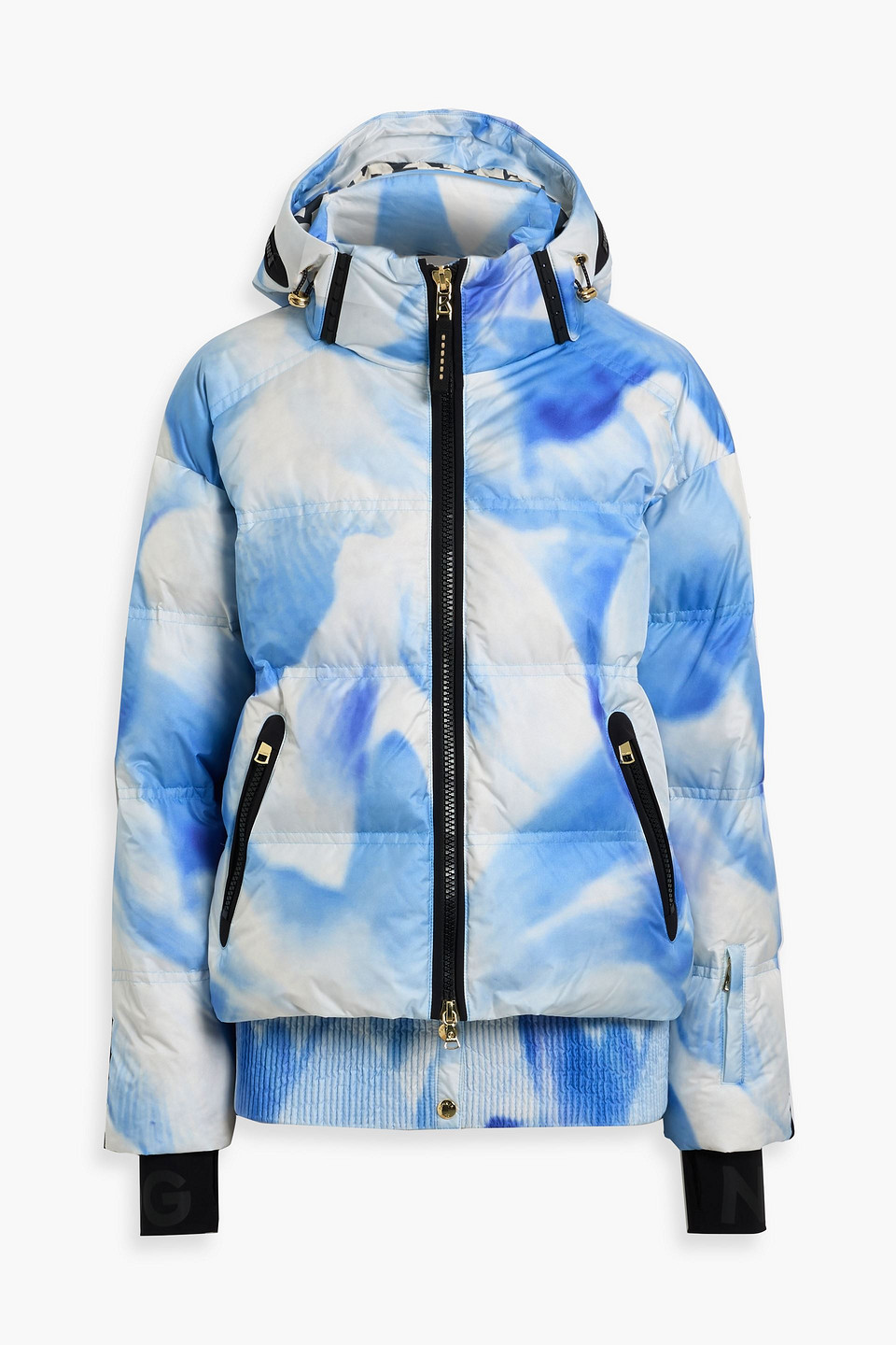 Bogner Kelly Printed Quilted Down Ski Jacket In Blue